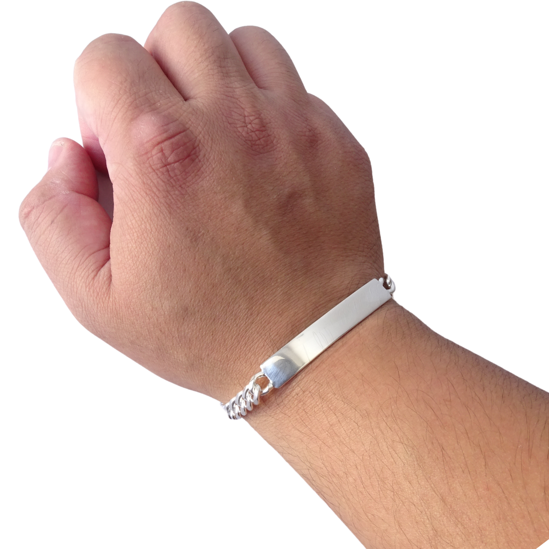 Pulsera De Plata Ley 925 Para Hombre Piocha - MABELITA-3