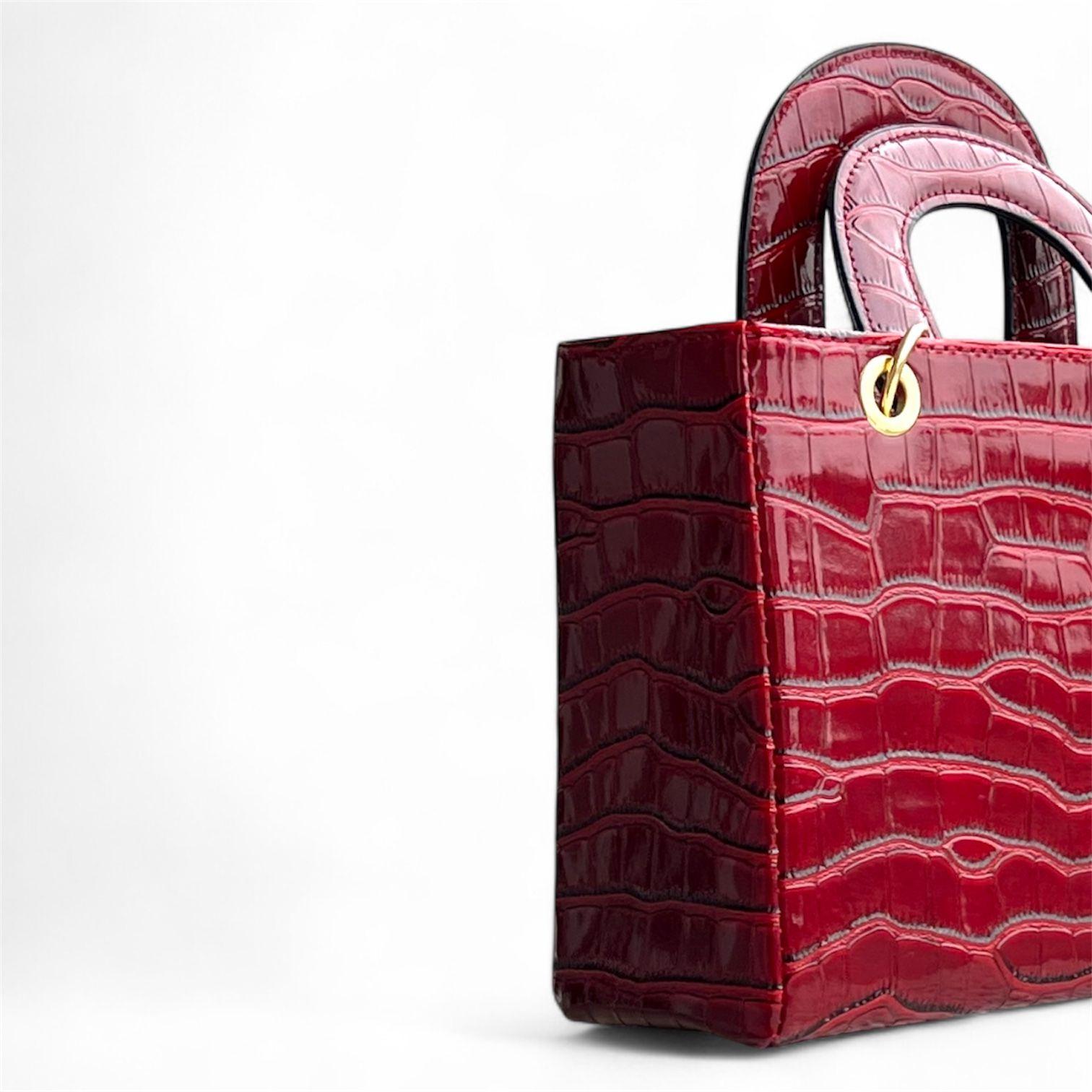 Cartera rojo burdeo elegante-2