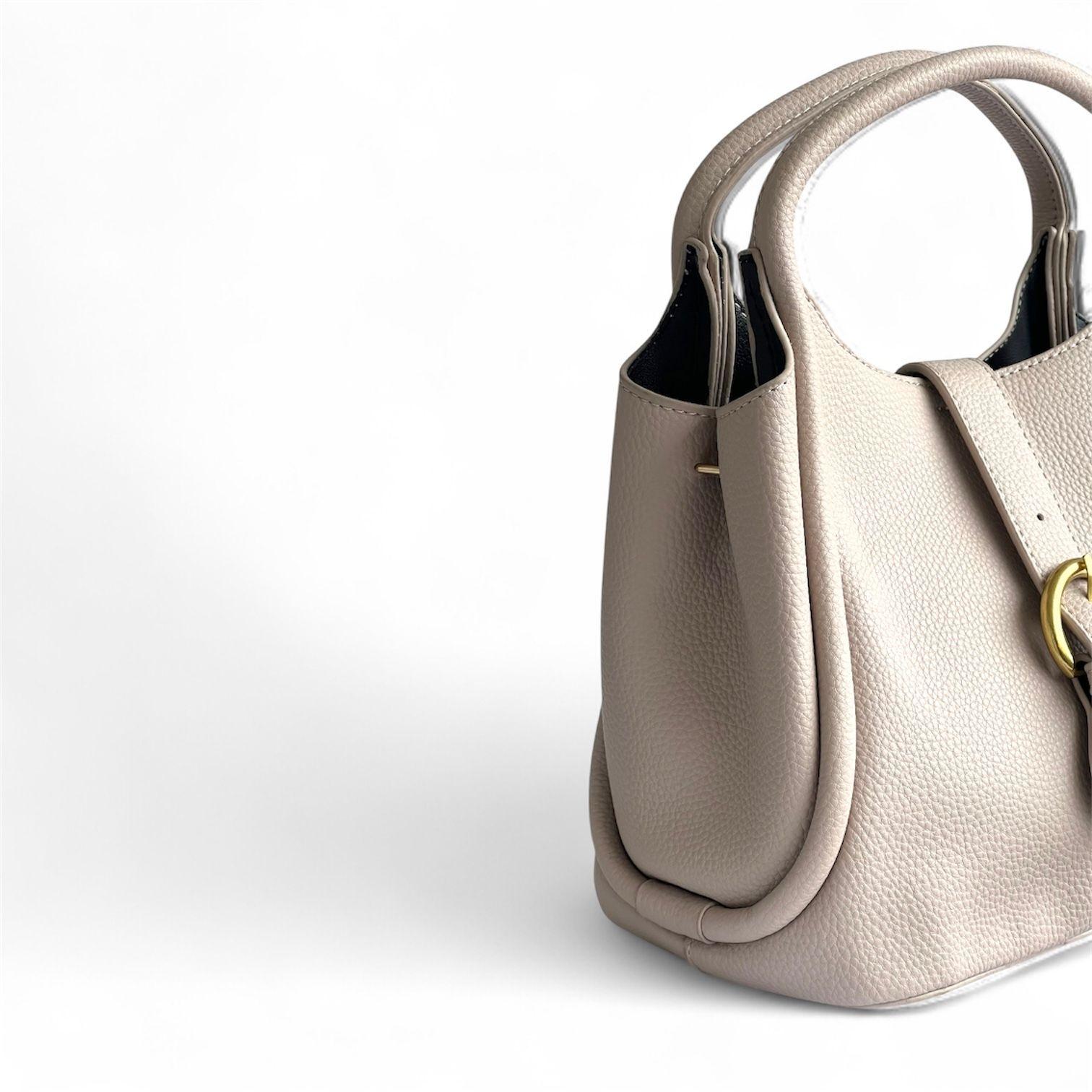 Cartera beige grisáceo chic-2