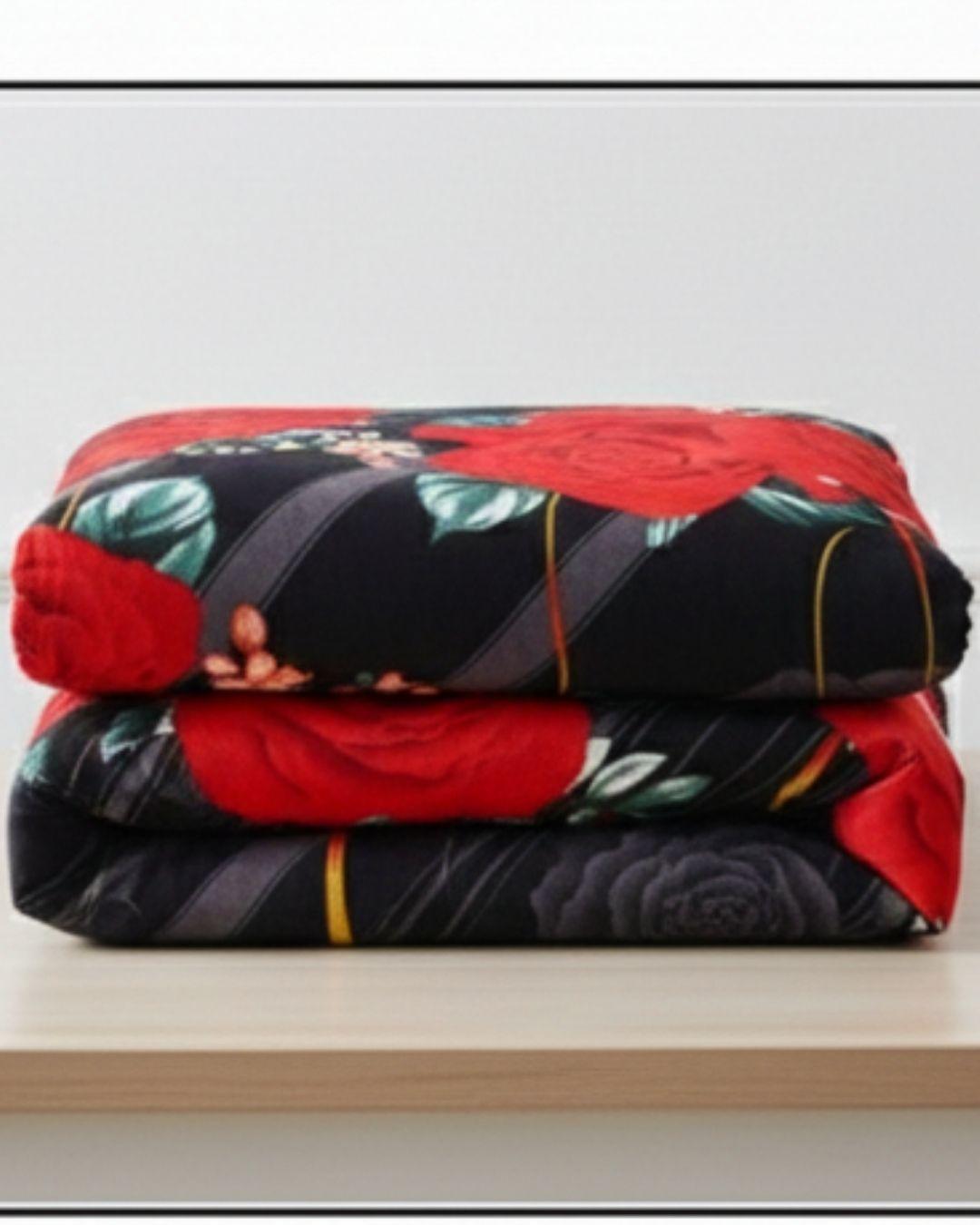 Cobertor Plush Con Chiporro 2 Plazas Extra Suave-Rosas TF-3