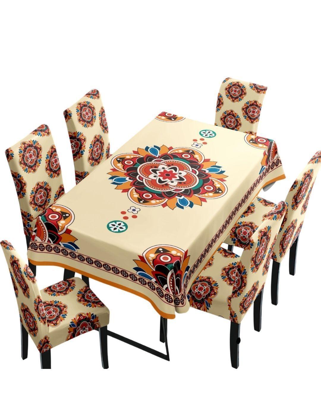 Mantel Antimanchas 140x220 + 6 Fundas de Silla Premium TF-0