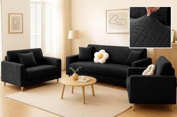 Fundas Cubre Sillones 3+1+1 Textura de alta calidad RS.-1