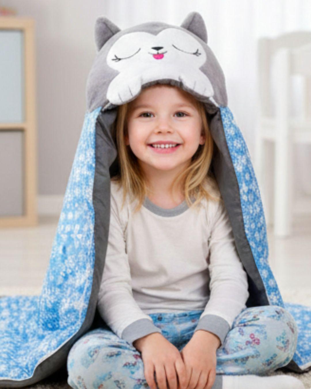 Saco Para Dormir Infantil-Cachorro Lobo Gris TF-4
