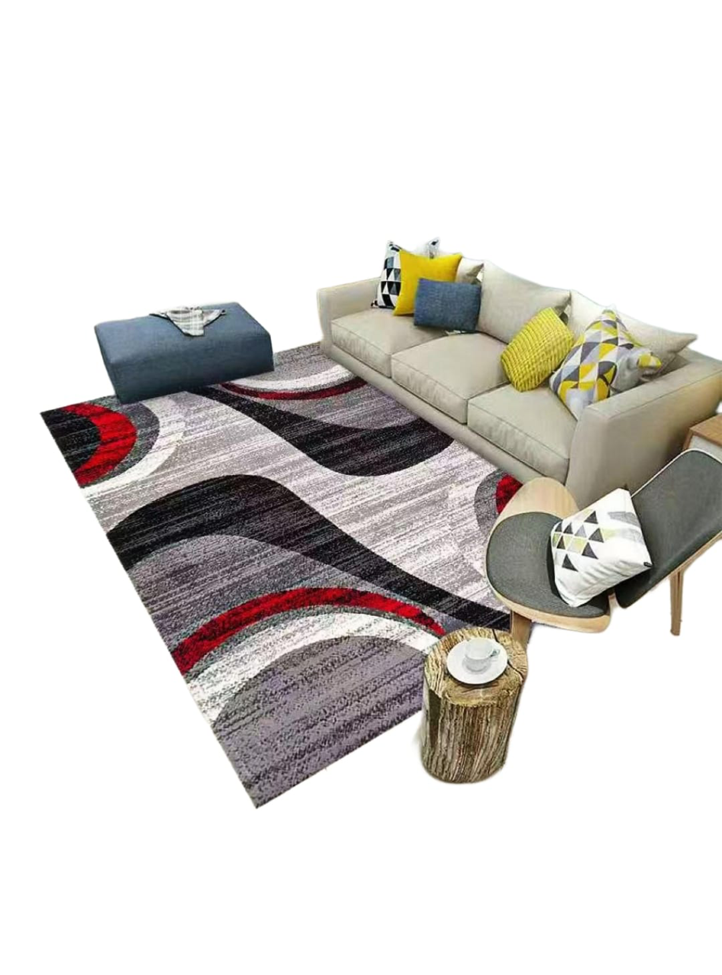 ALFOMBRA ESTILO 3D FRANJAS 200x240-0