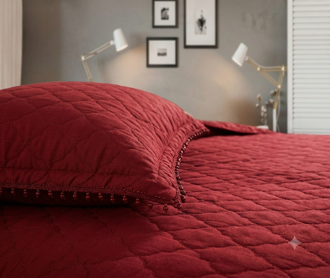 Cubrecama Verano Con Pompones 2 Plazas 230x250cm Premium TF-1