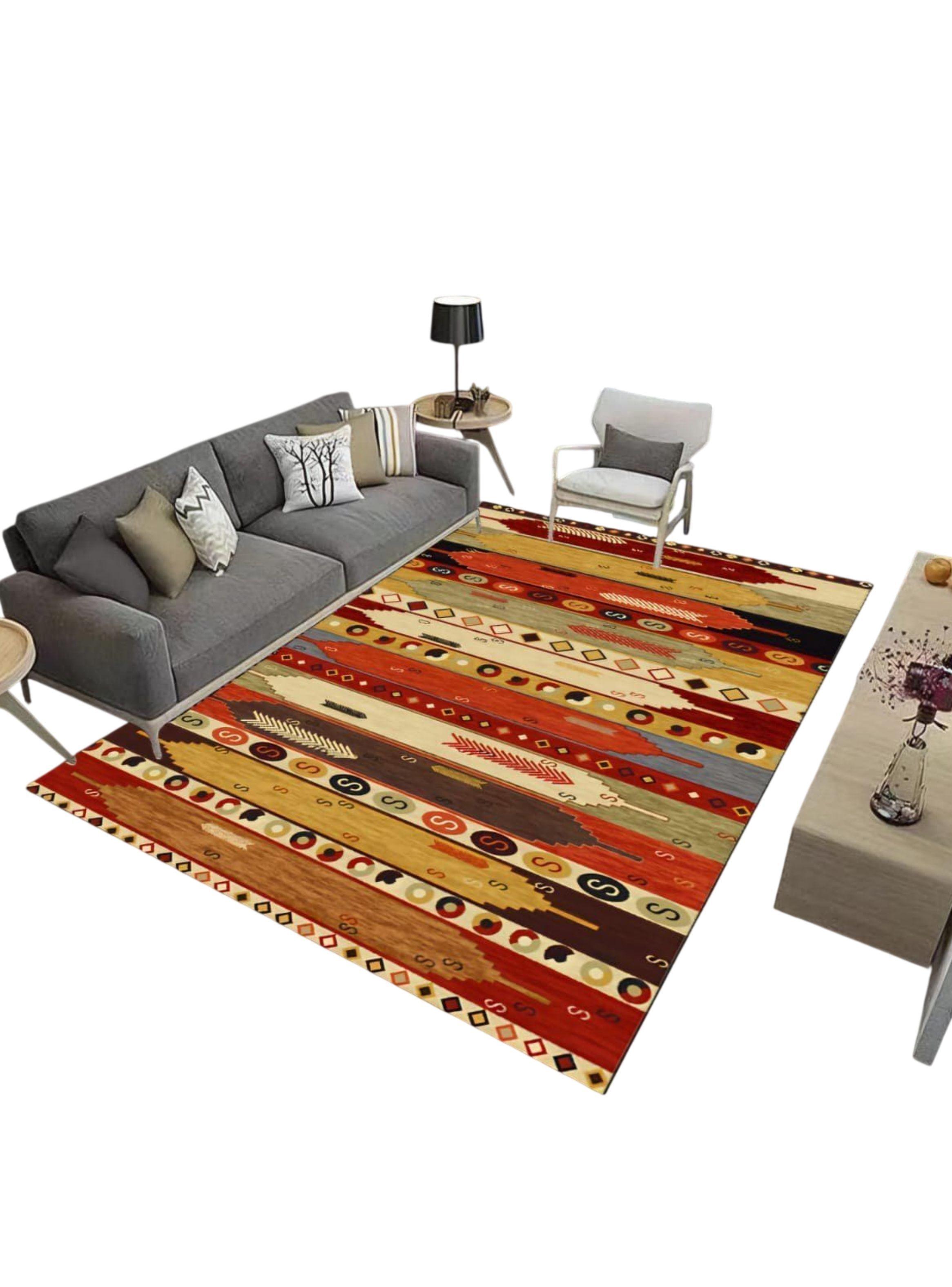 Alfombra 3D Boho Étnica 200x240cm, Moderna y Suave TF-0