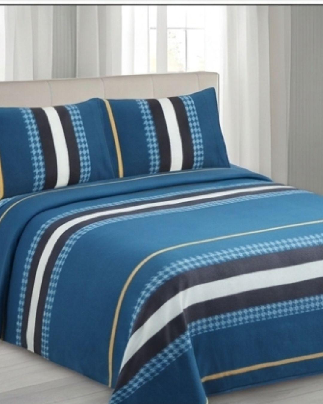 Sábanas de Polar Premium Con Diseño KING- Suavidad Térmica y Confort Superior -FYA MXH-1