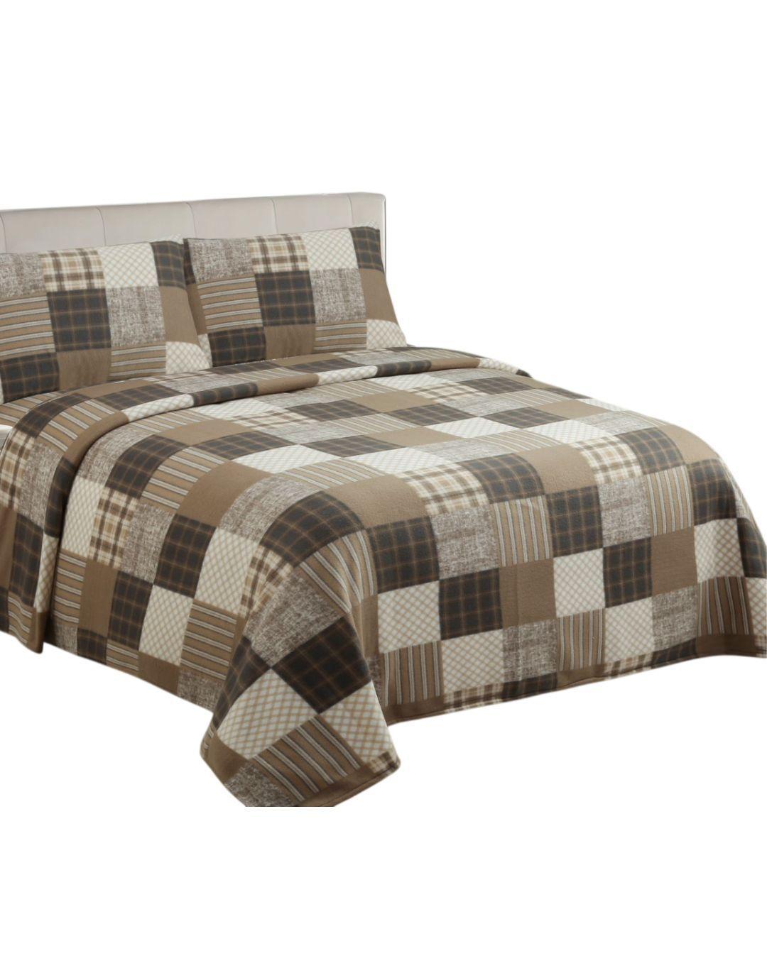 Sábanas de Polar Premium Con Diseño KING- Suavidad Térmica y Confort Superior -FYA MXH-0