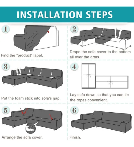 Cubre Sillón Liso Espandex: TIPO L NEGRO-2