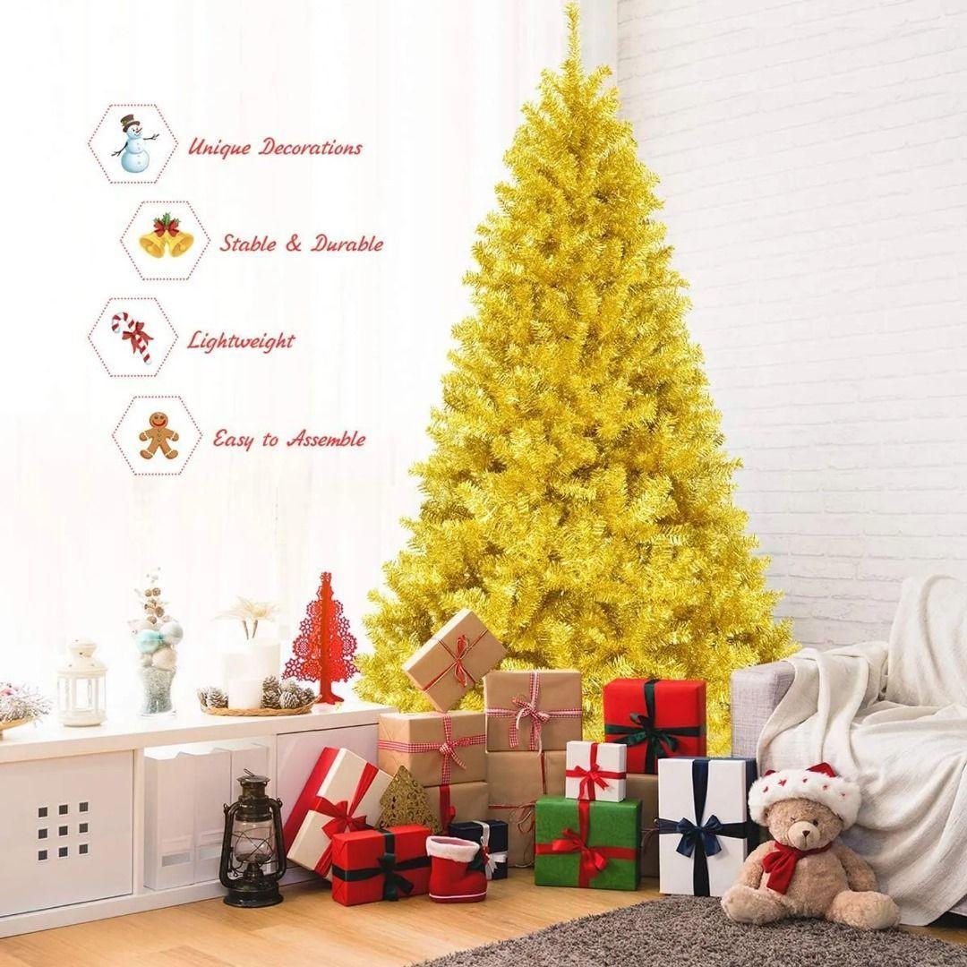 ARBOL DE NAVIDAD DE 150CM COLOR DORADO CON 350 RAMAS WYM -2