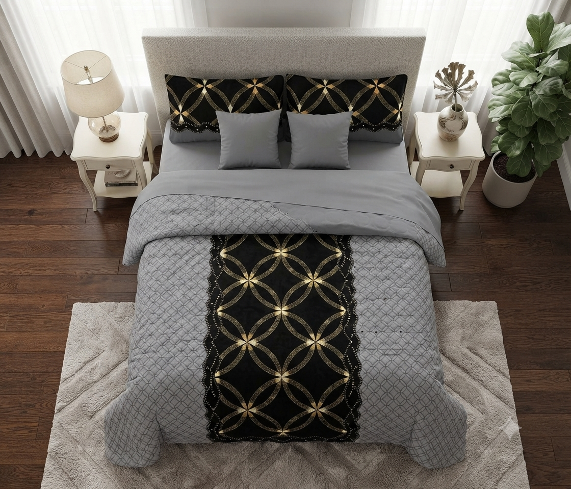 Cubrecama Quilt - Diseño Moderno - 2 Plazas TF.-2