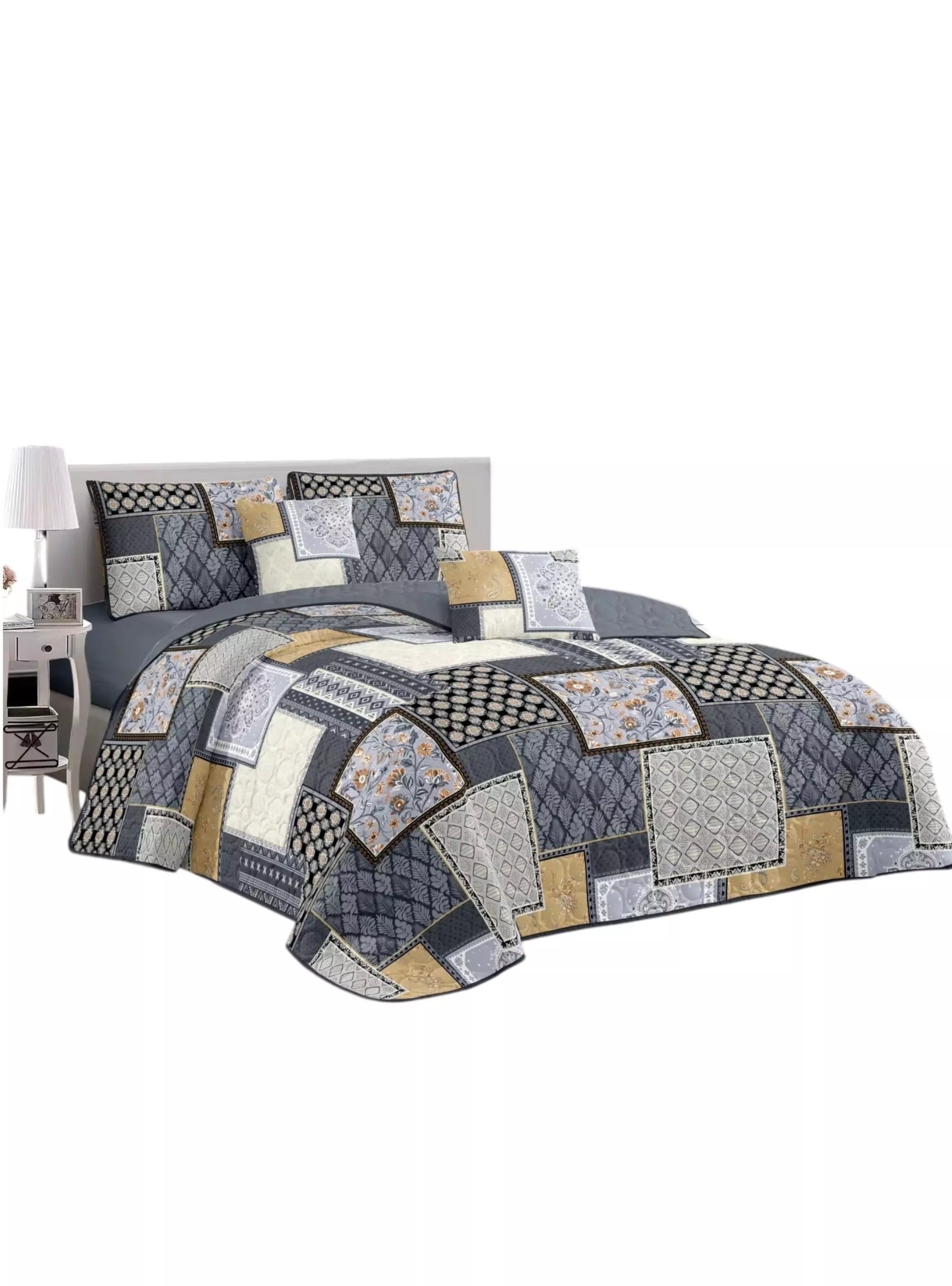 Cubrecama Quilt - Diseño Moderno - 2 Plazas TF.-0