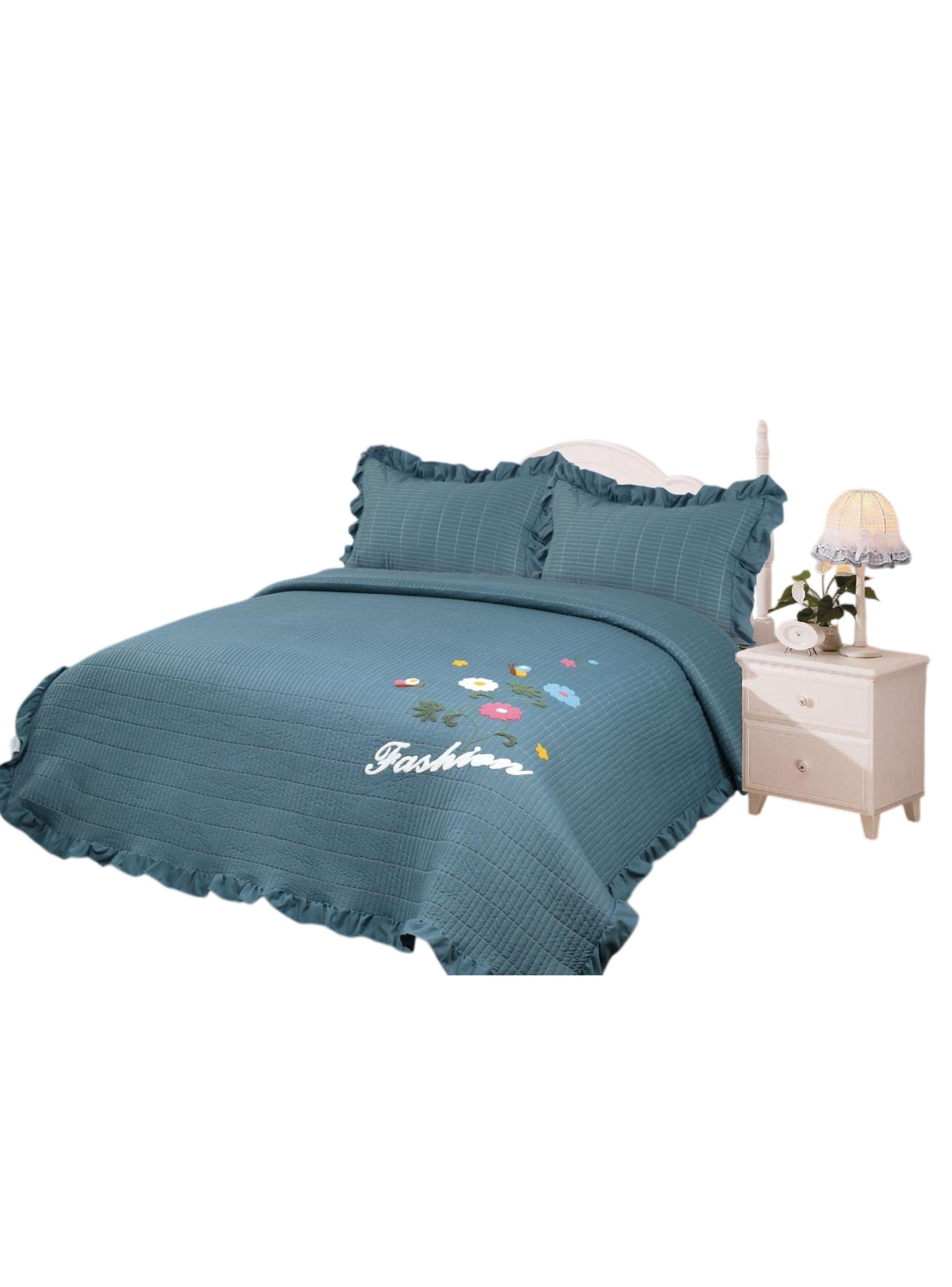 Cubrecama Quilt Bordado Verano 230x250 cm – Ligero, Fresco y Elegante TF-0