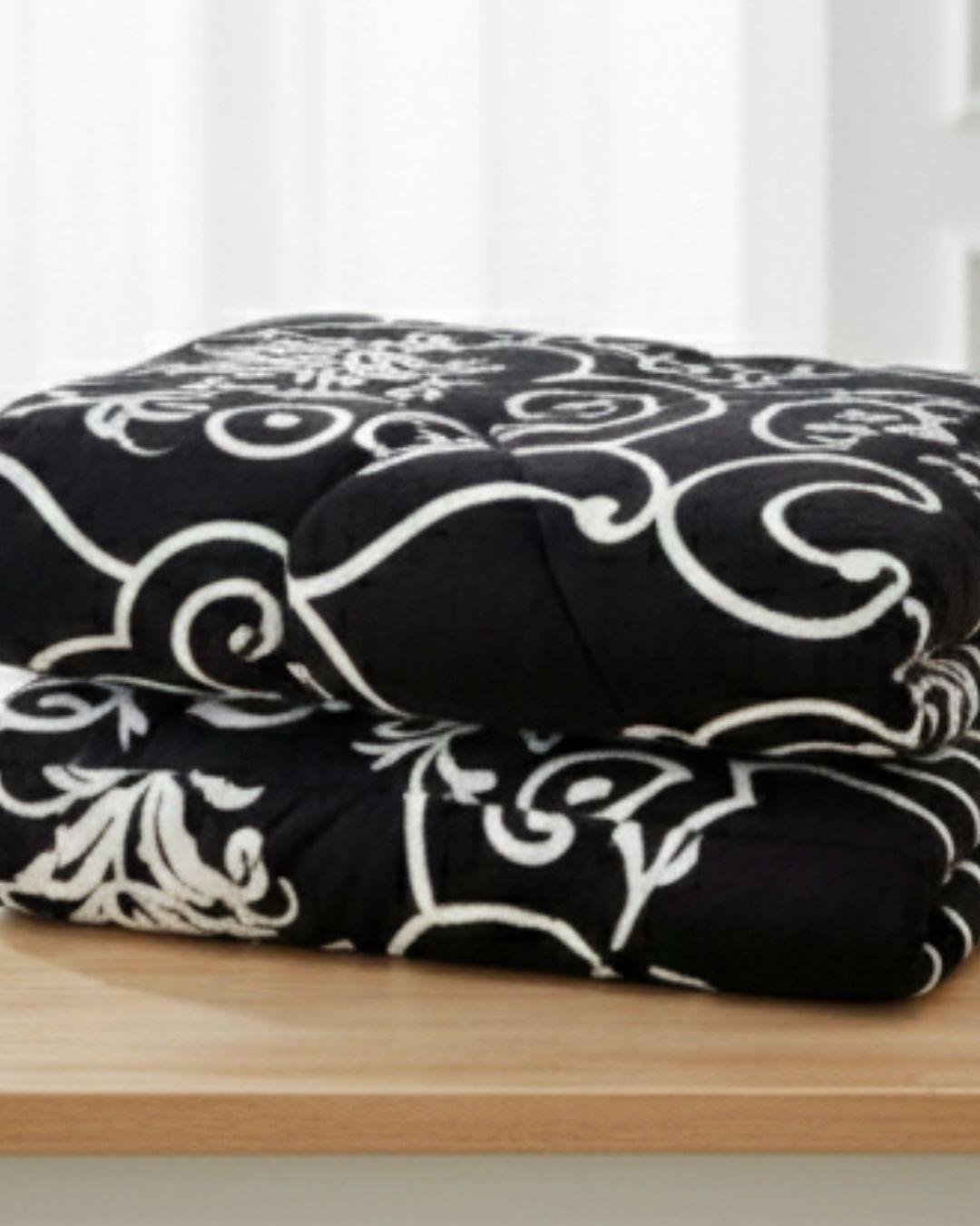 Cobertor Plush Con Chiporro 2 Plazas Extra Suave-Negro TF-4