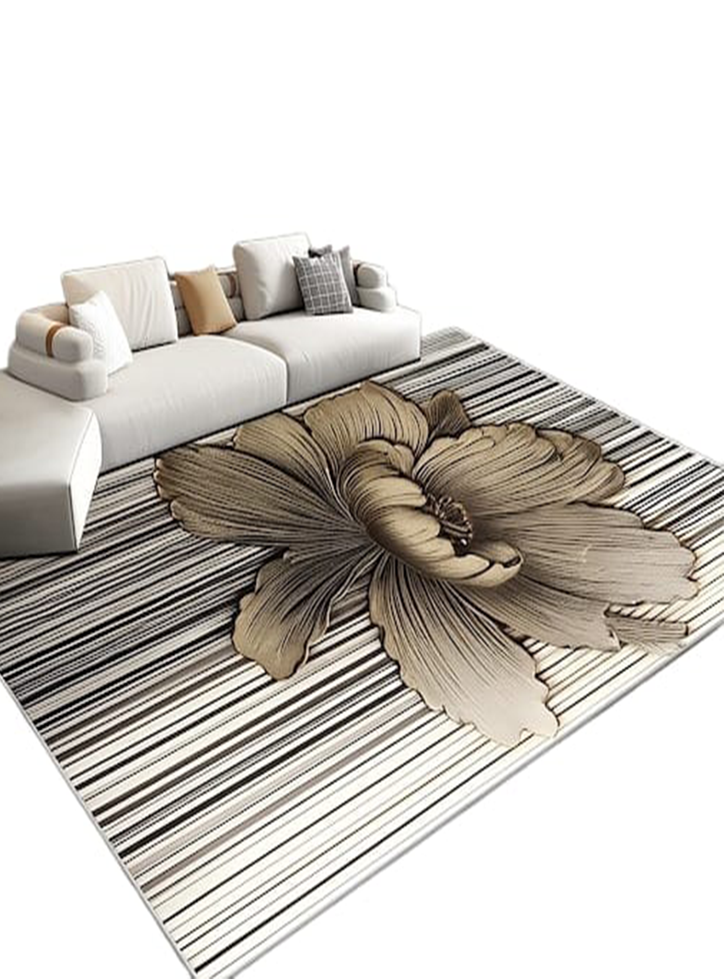Alfombra de lujo moderna con Diseño flor 200x240-0