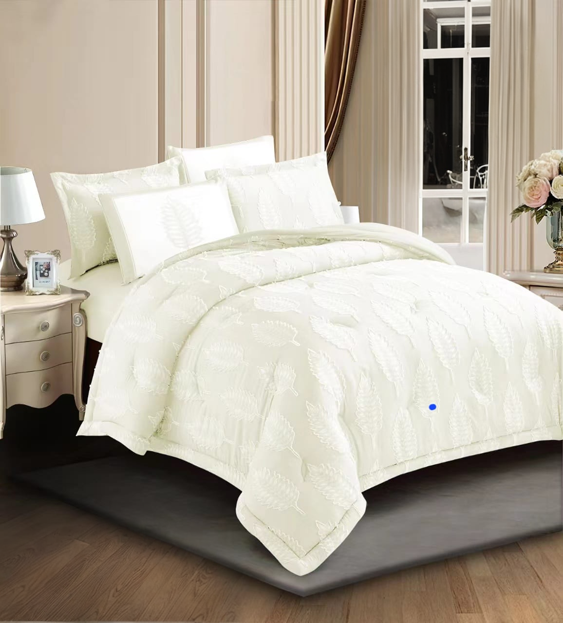 Cubrecamas quilt de Diseño de hojas verano KING TF-0