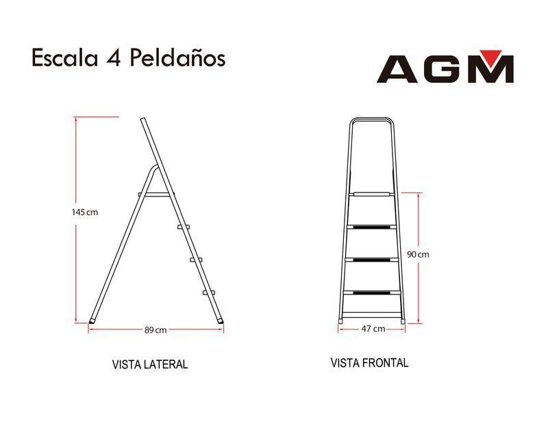 Escalera 4 peldaños durabilidad y resistencia-4