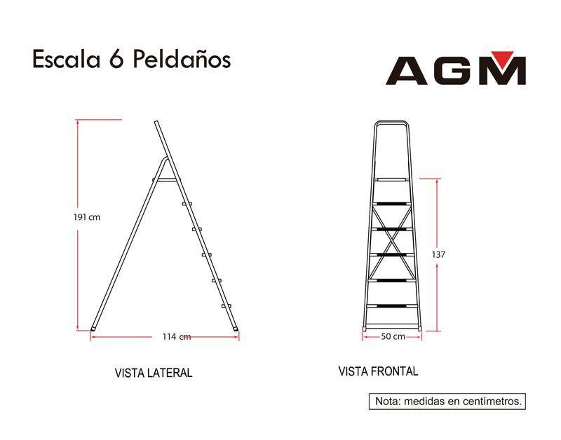 Escalera Blanca 6 peldaños durabilidad y estabilidad-4