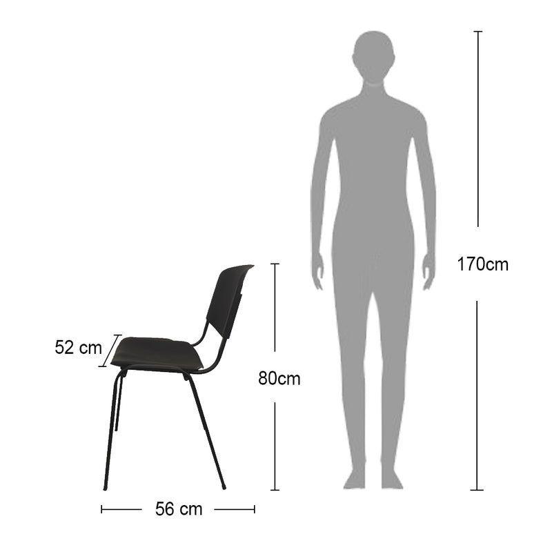 Silla ISO AGM Negra/Azul Polipropileno-2