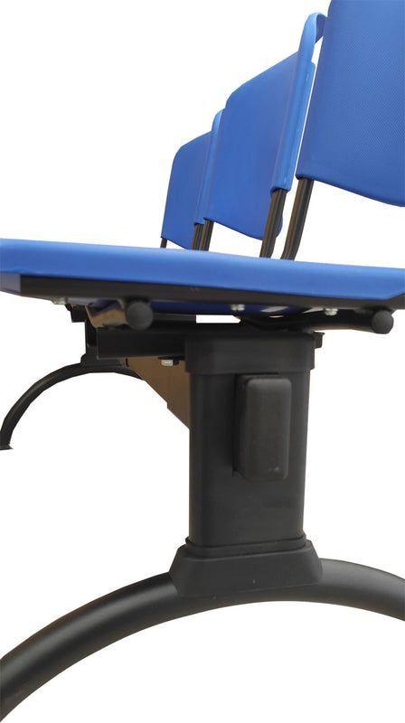 Banqueta ISO Luna 3 puestos Azul durabilidad y estilo-2