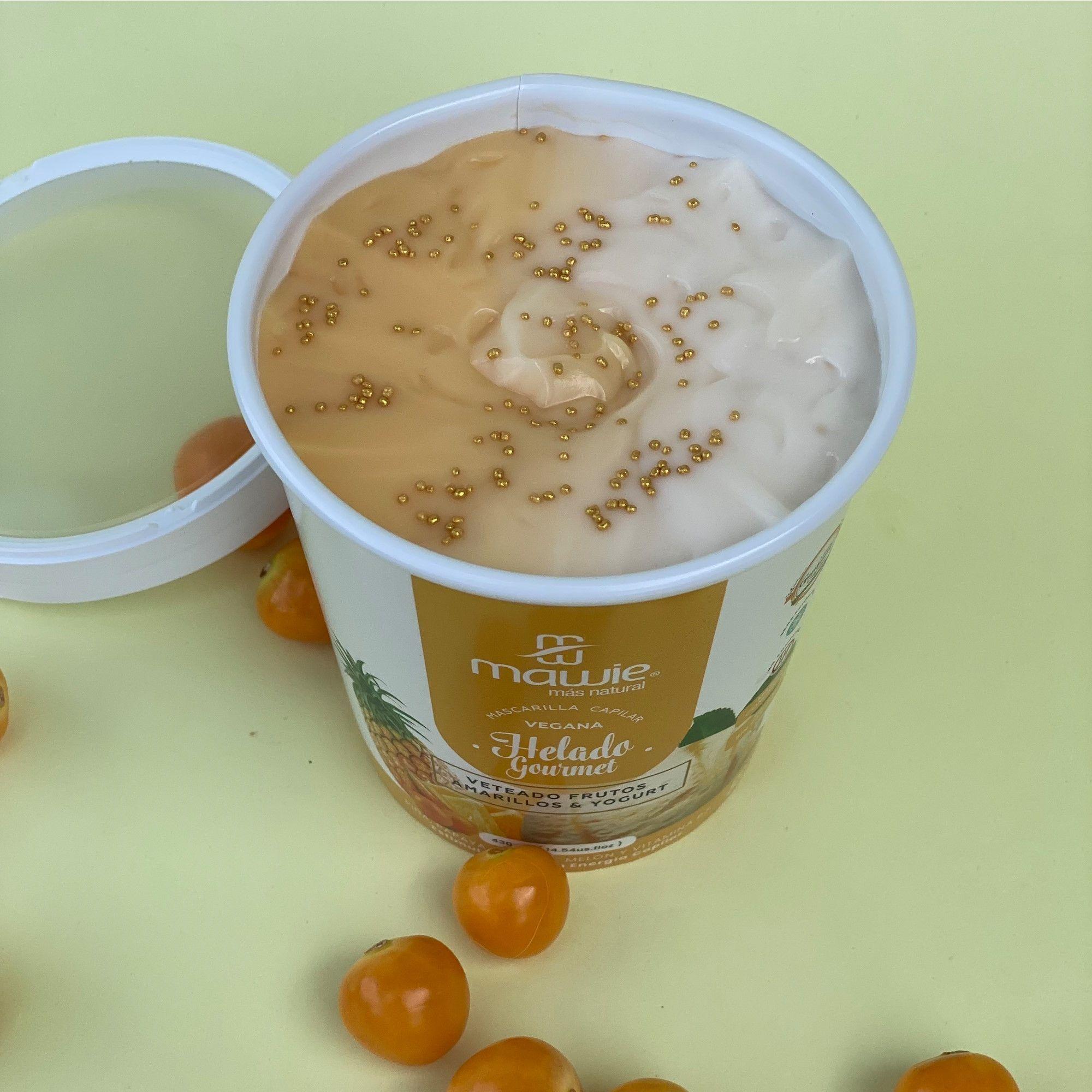 Helado Frutos Amarillos MAWIE - Mascarilla Capilar Vegana Reparación-2