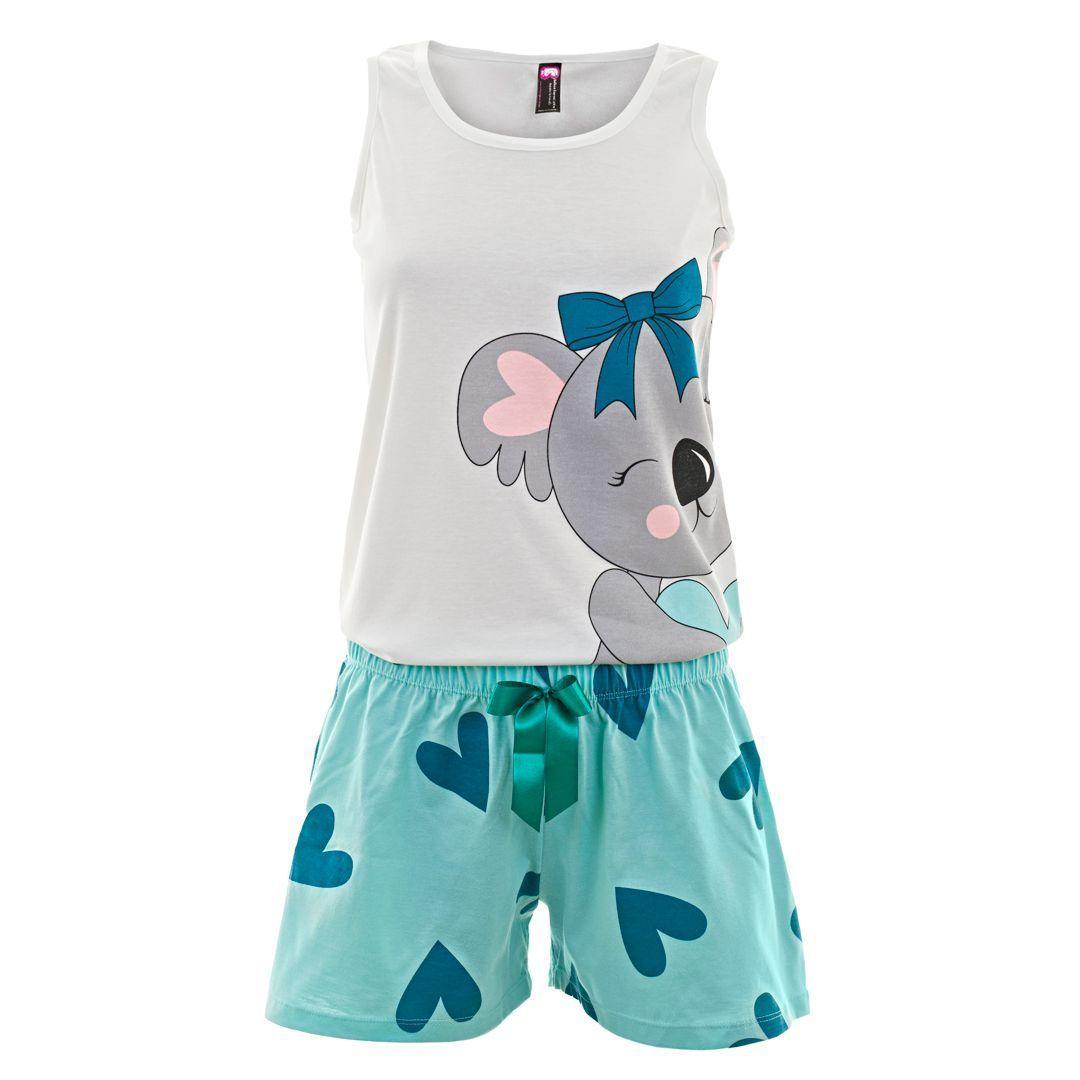 Pijama Colombiana en Polialgodón - Koala con lazo-0