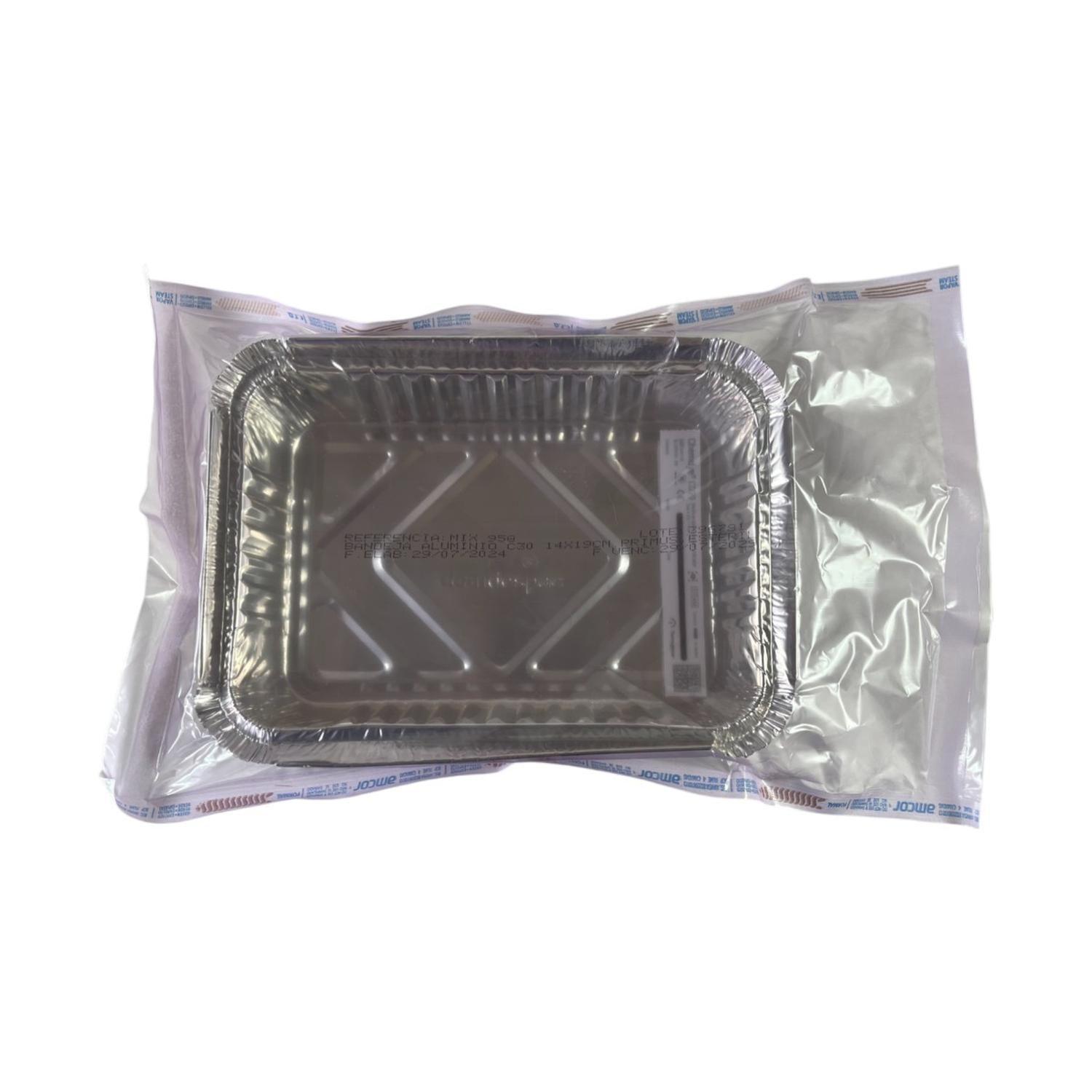 Bandeja Aluminio Esterilizada C30 14 x 19 cm Pack 50 Unidades-1