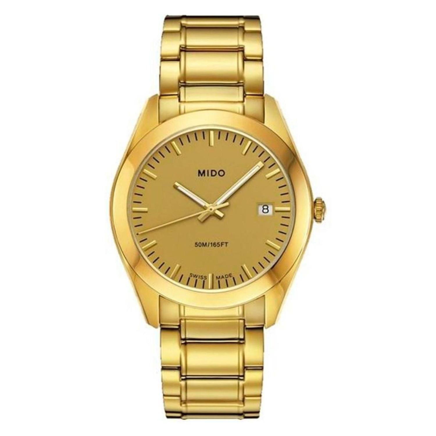 Reloj Mido Esfera Dorada M0124103302100-1