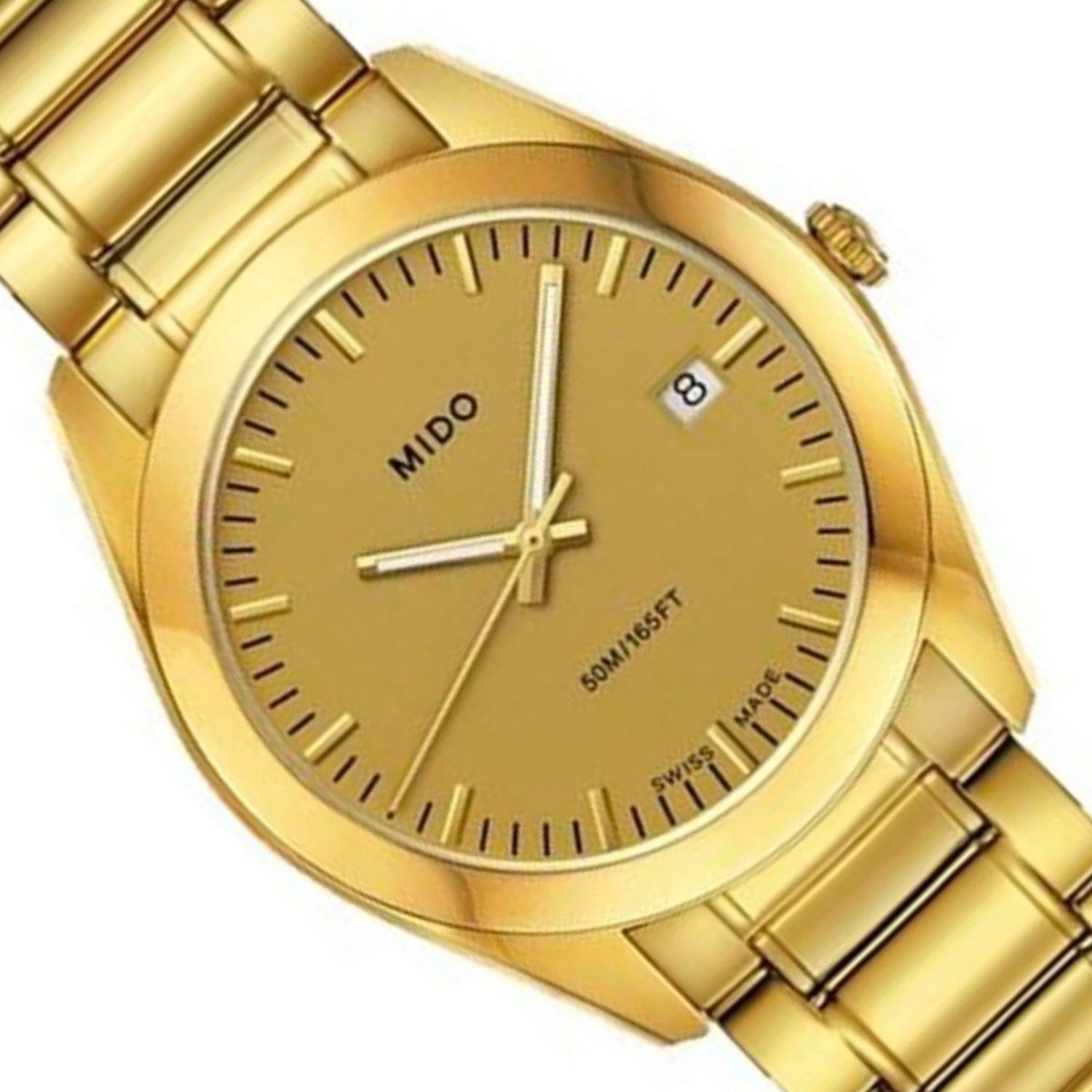 Reloj Mido Esfera Dorada M0124103302100-2