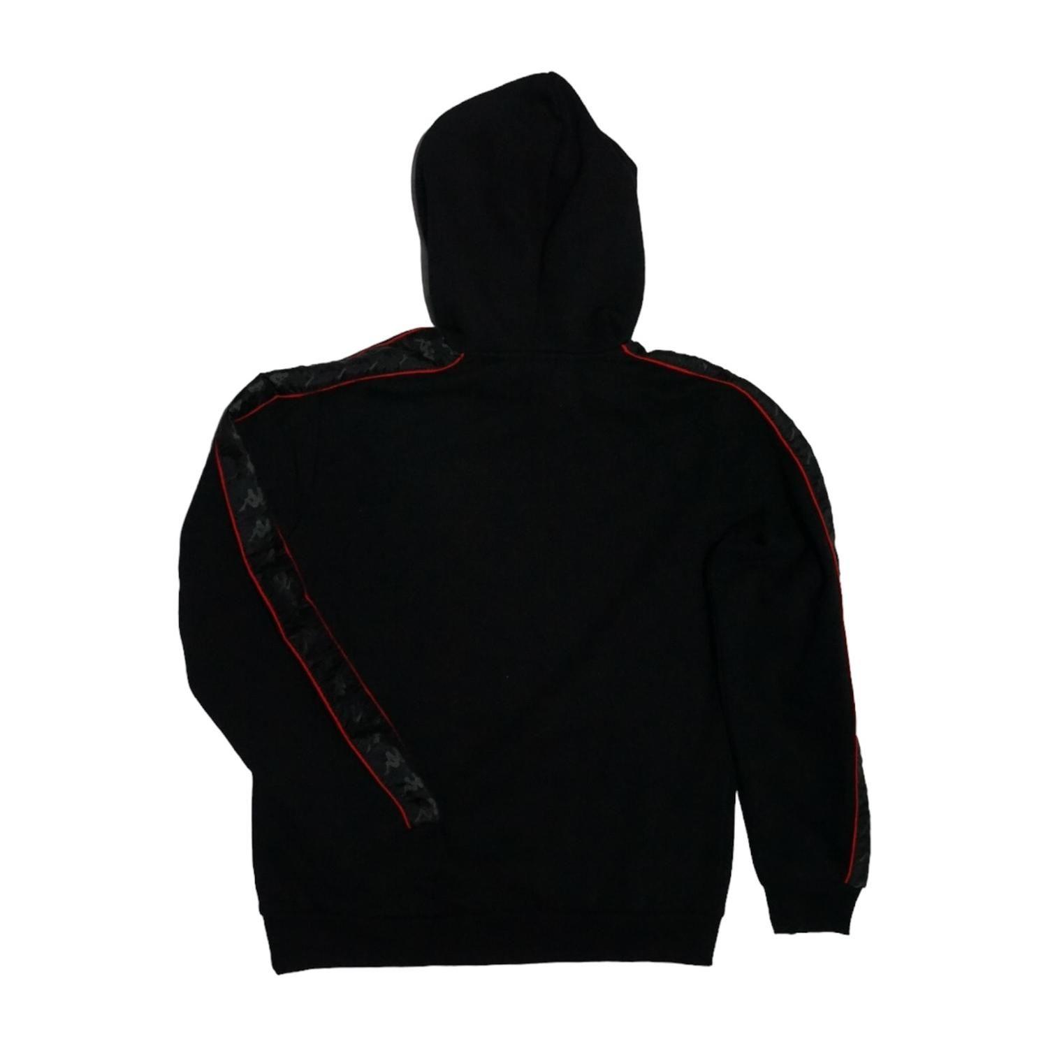 POLERON KAPPA HOMBRE NEGRO CON GORRO-1