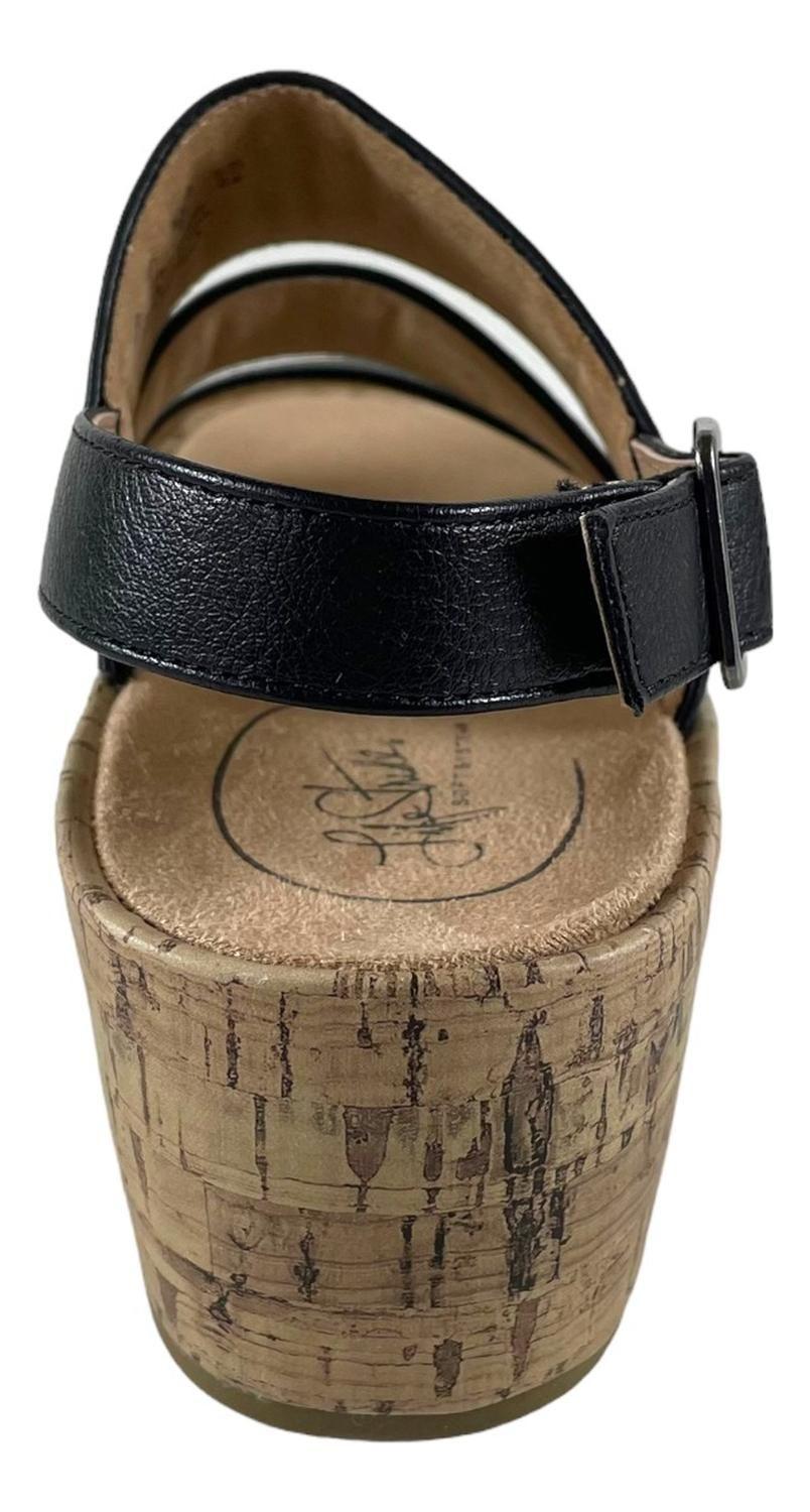 Sandalia Life Stride Negro Mujer Wynonna Soft System-3