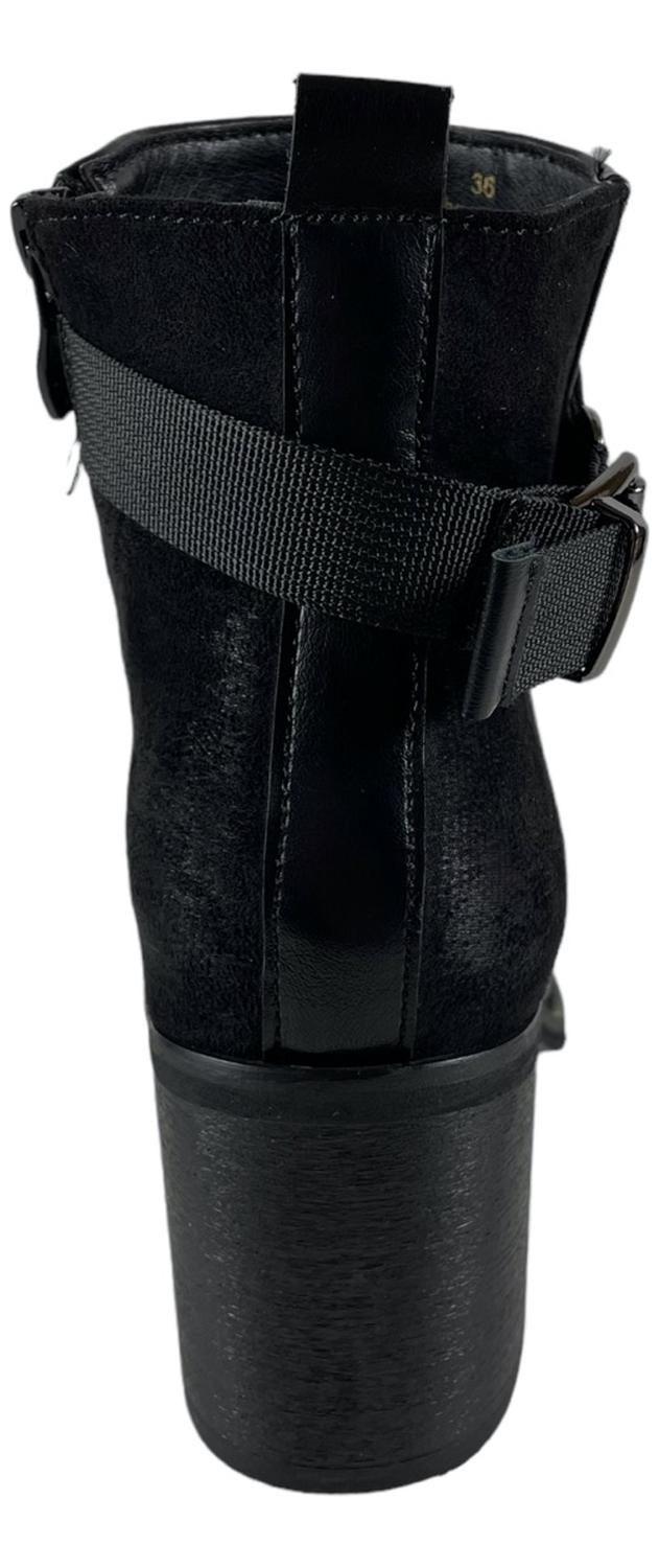 Botin Mujer Via Uno Negro 12083413-2