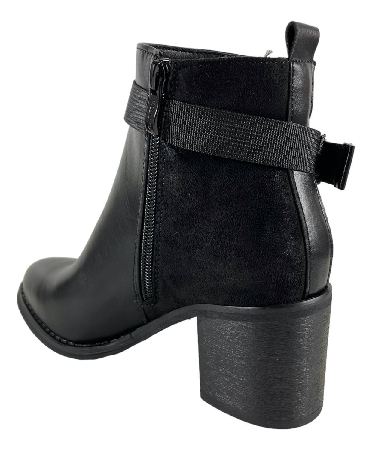 Botin Mujer Via Uno Negro 12083413-3