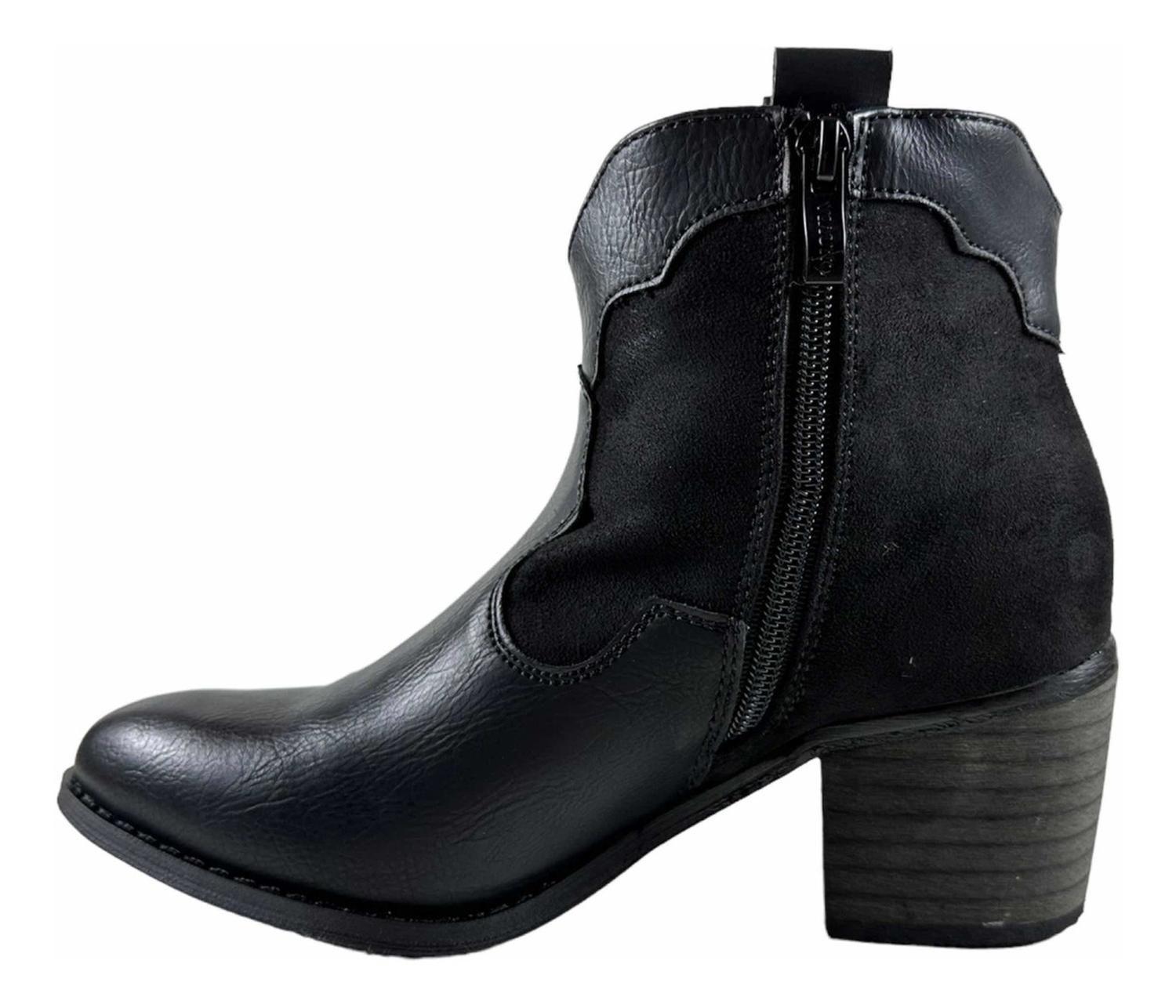 Botin Via Uno Negro Mujer 12083407-3