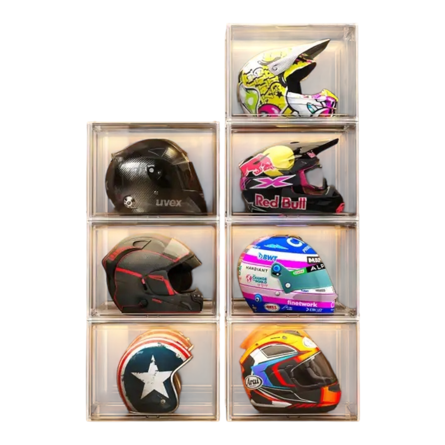 Pack 10 Cajas Organizadora Media Carteras Bolsos Apilable-3