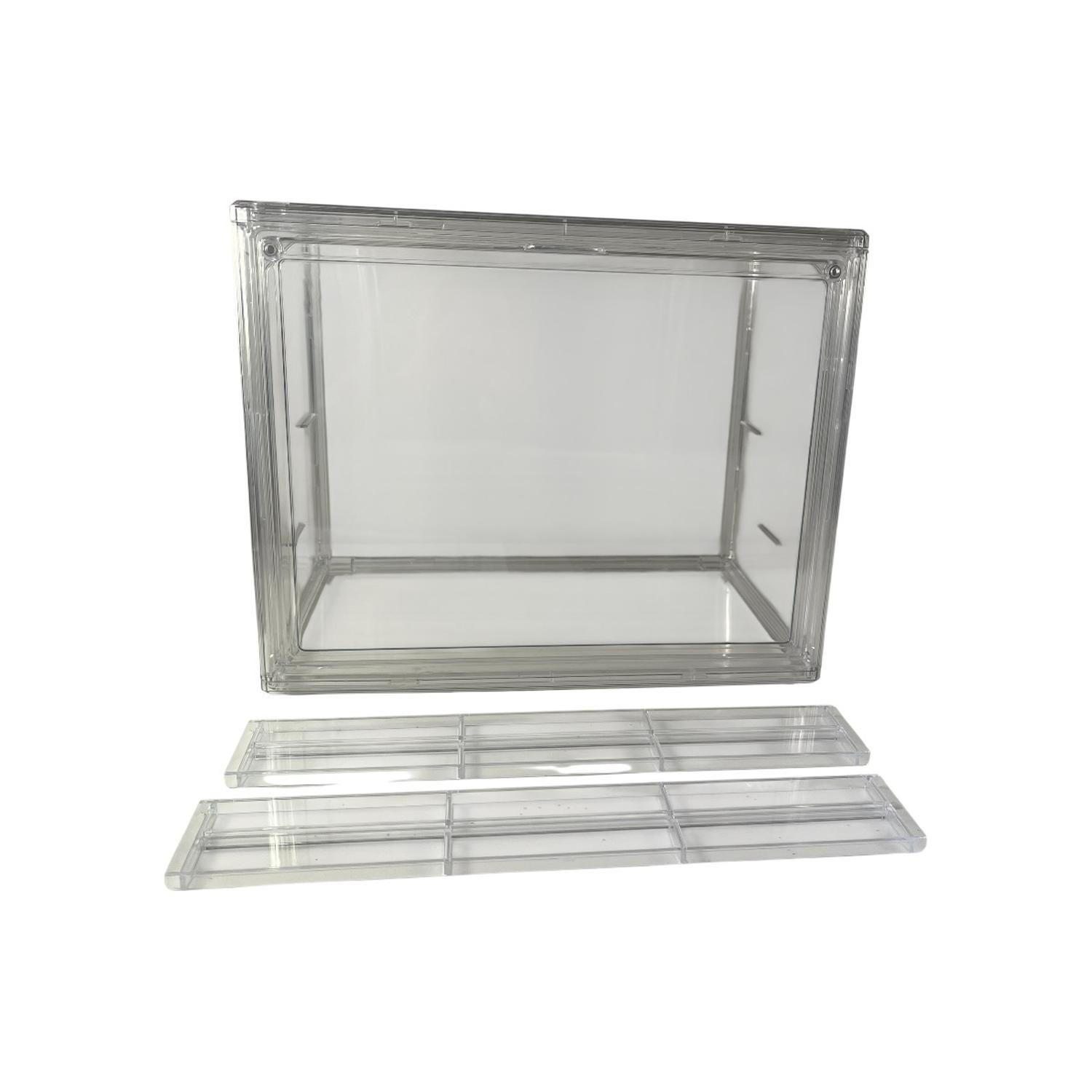 Pack 10 Caja Organizadora Con Repisa Removible Apilable-3