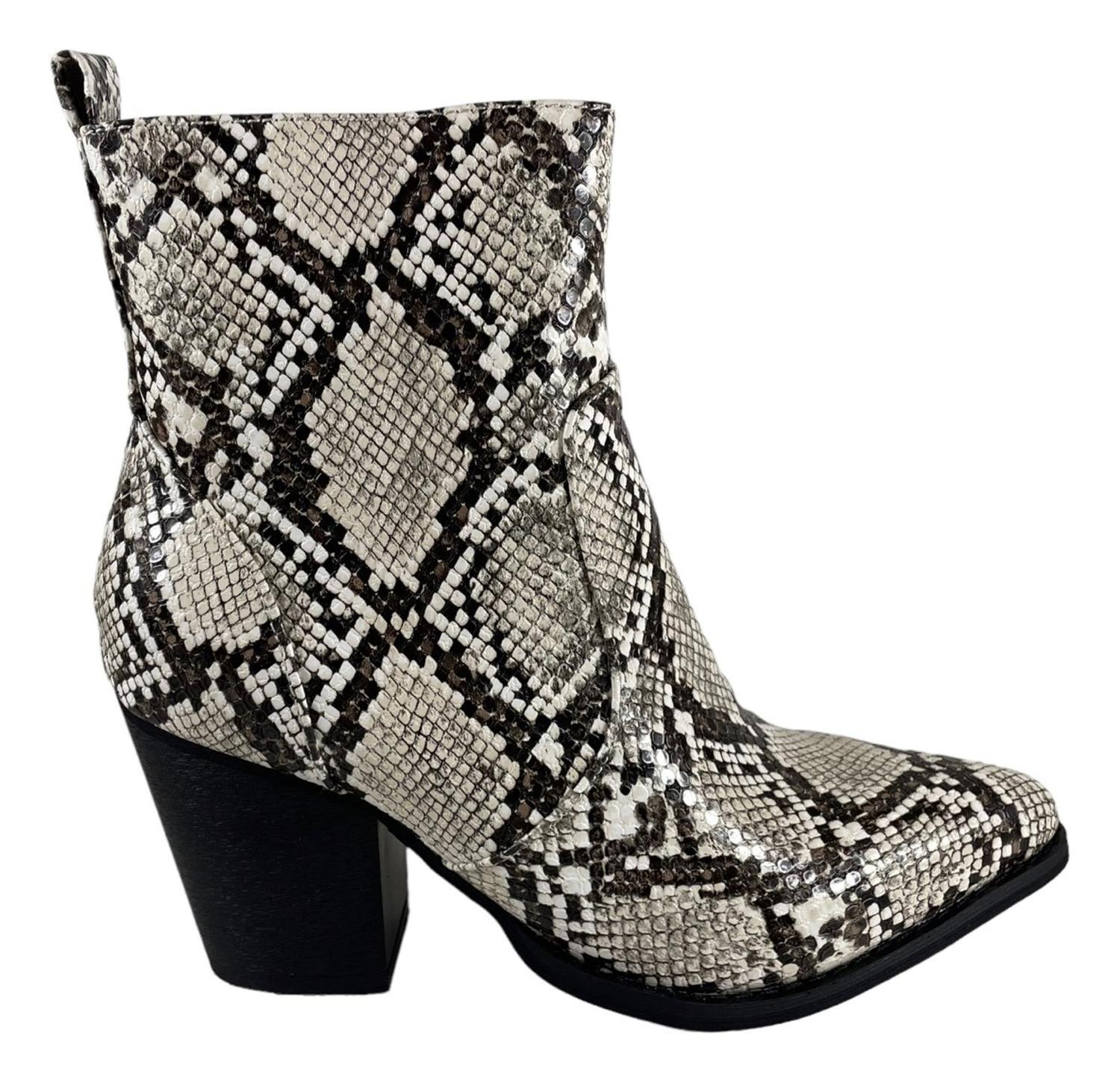 Botin Via Uno Snake Beige Modelo 18406-0