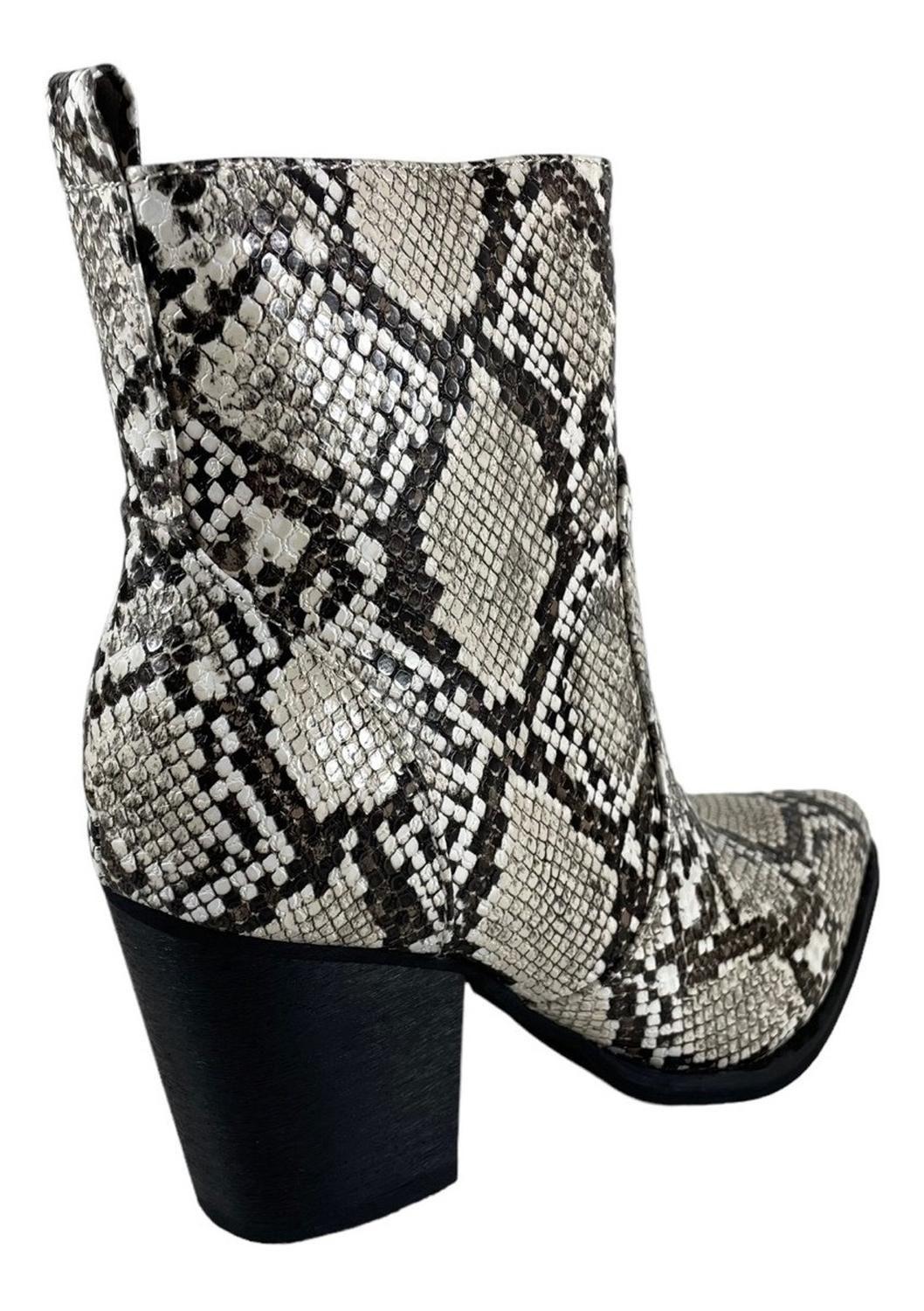 Botin Via Uno Snake Beige Modelo 18406-1