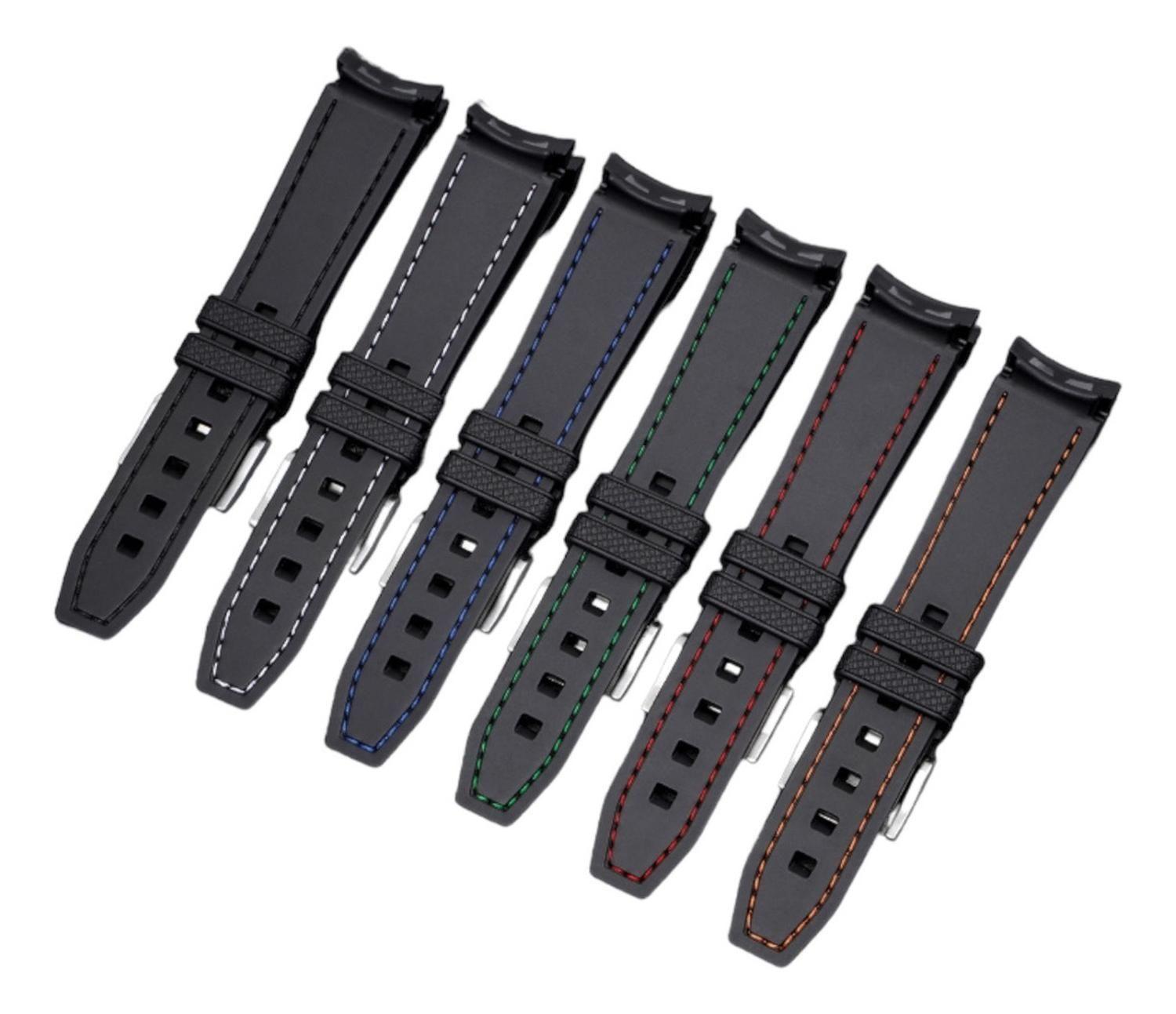 Correa Reloj Caucho Curvo Moonswatch O Similares 20mm 22mm-2