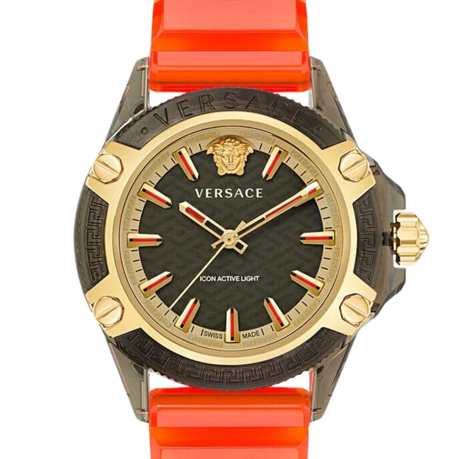 Reloj Versace Hombre Icon Esfera Negra Cuarzo VE6E00223-0