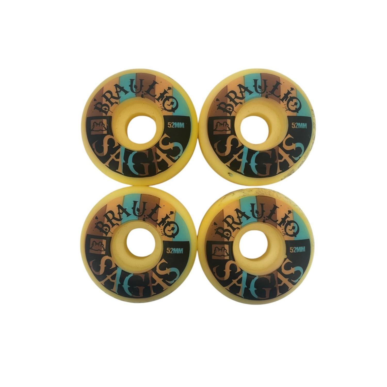 Set 4 Ruedas Skate Gangsta Braulio Sagas 52mm-0