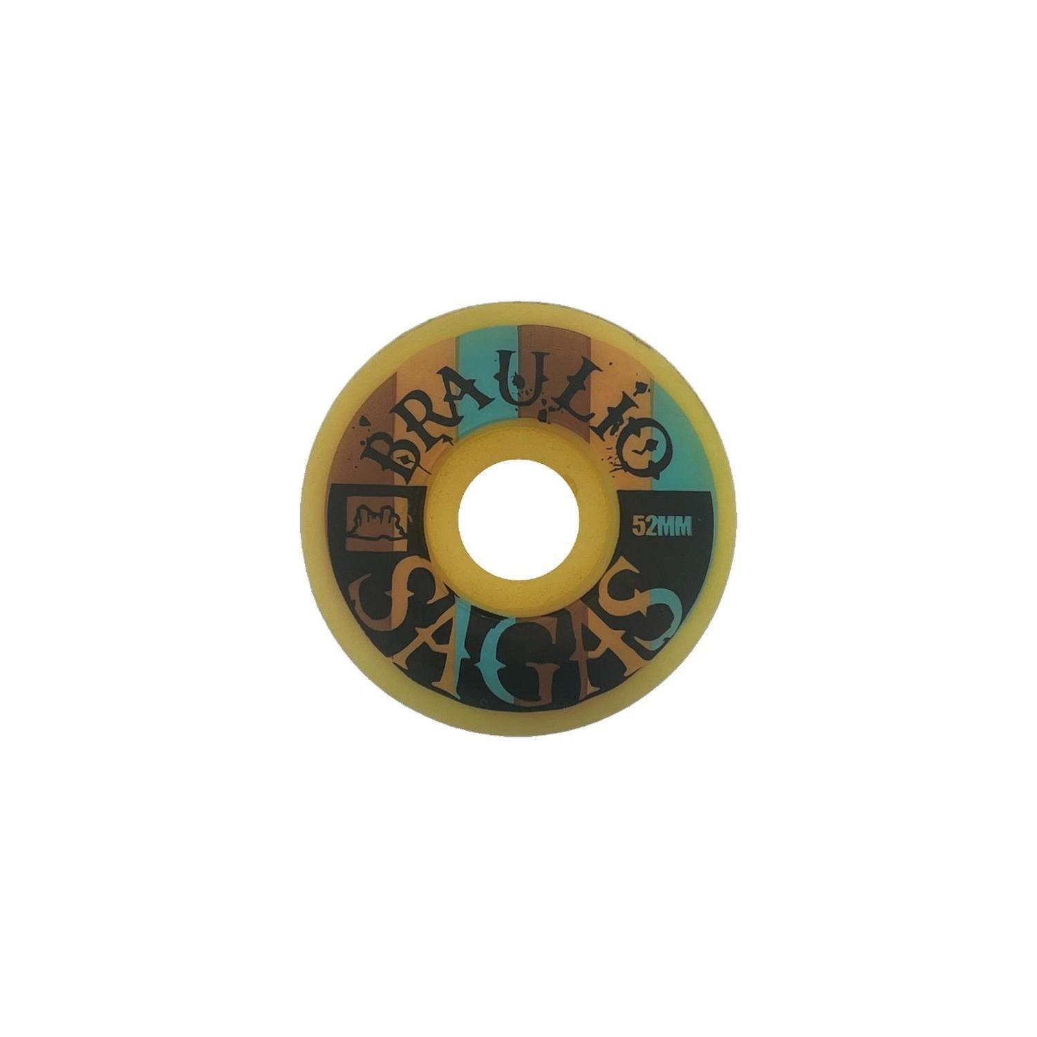 Set 4 Ruedas Skate Gangsta Braulio Sagas 52mm-1