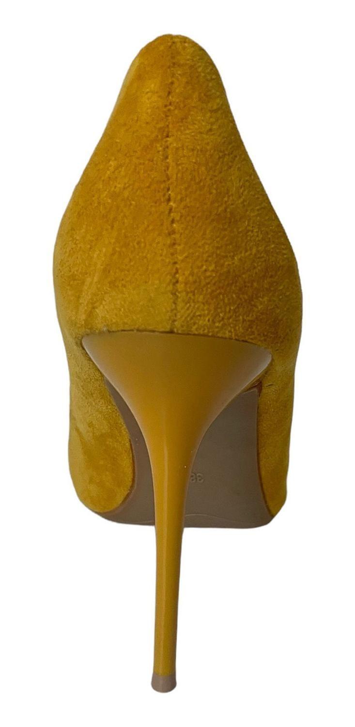 Zapato Con Taco Mostaza Via Uno 12090508-3