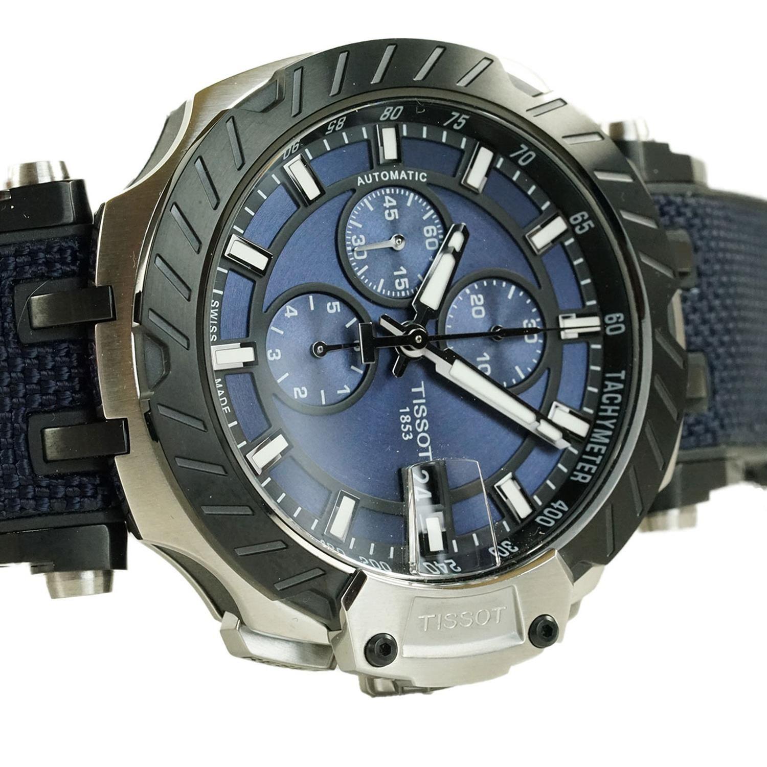 Reloj Tissot T-race Moto Gp Automatico Esfera Azul Boleta-3