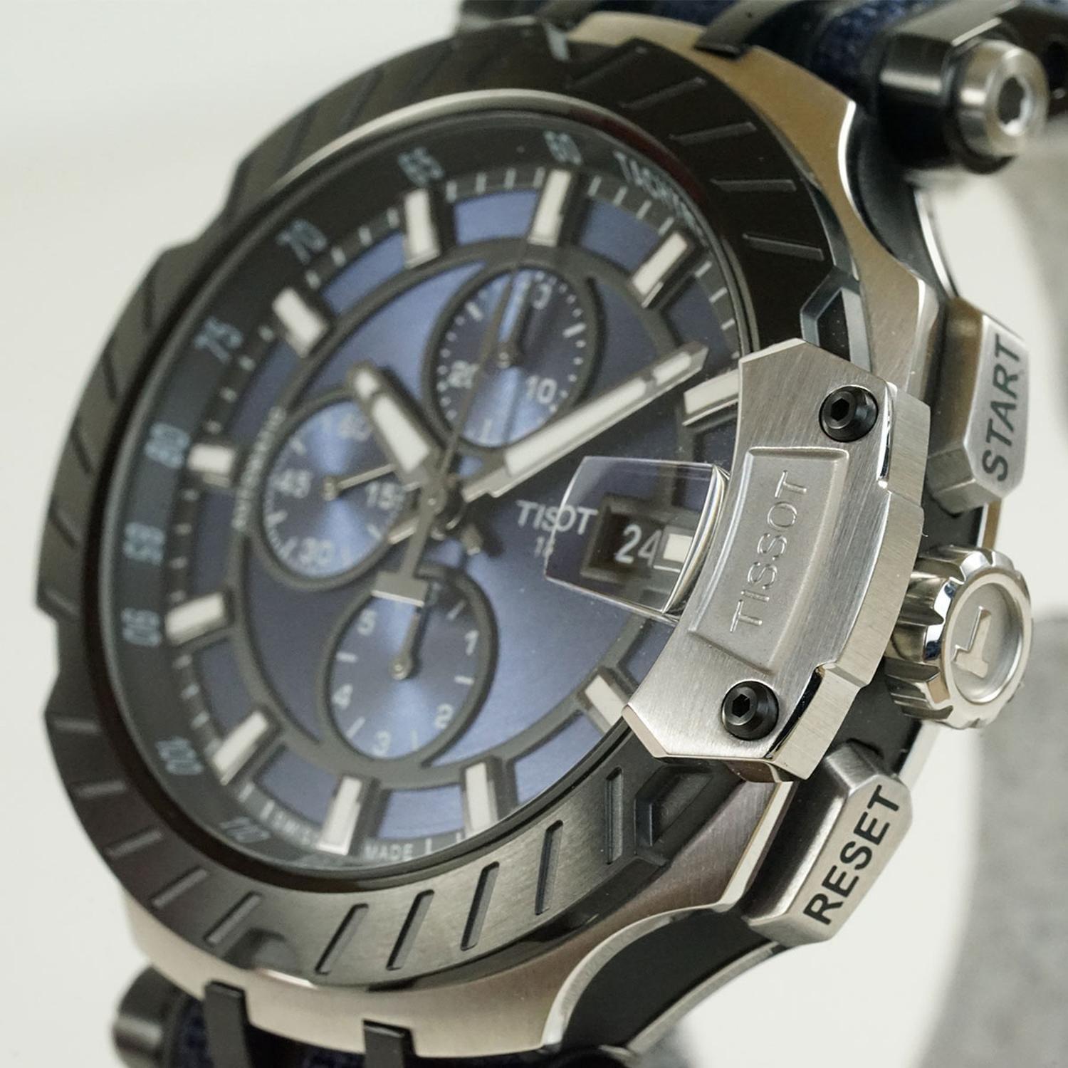 Reloj Tissot T-race Moto Gp Automatico Esfera Azul Boleta-4