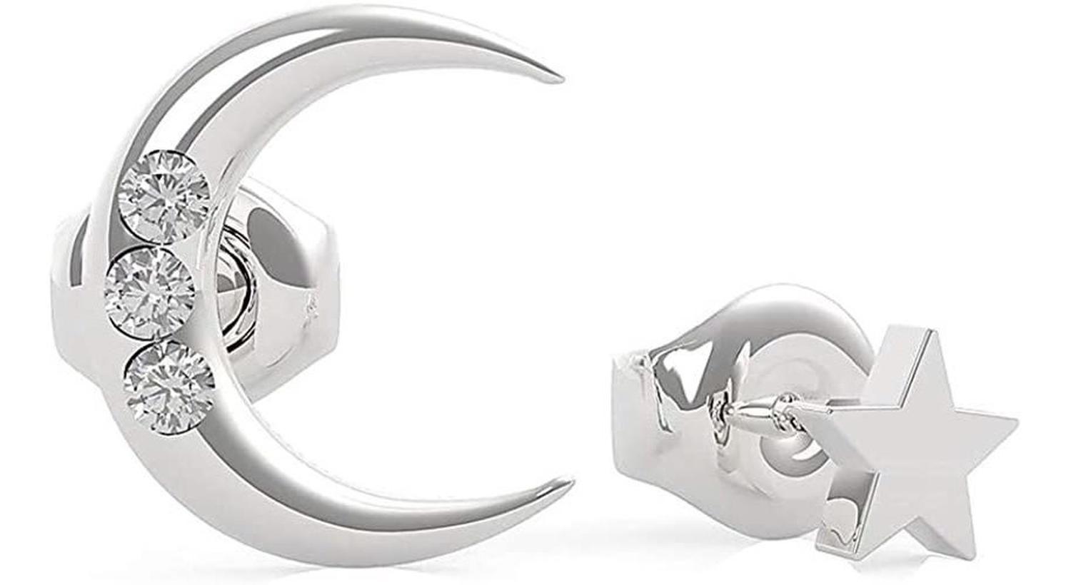 Pendientes De Aro Guess Get Lucky Luna Estrella Boleta-0