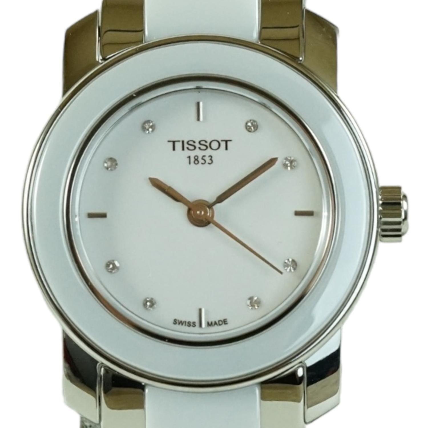Reloj Tissot T-trend Mujer Ceramico Esfera Blanca-2