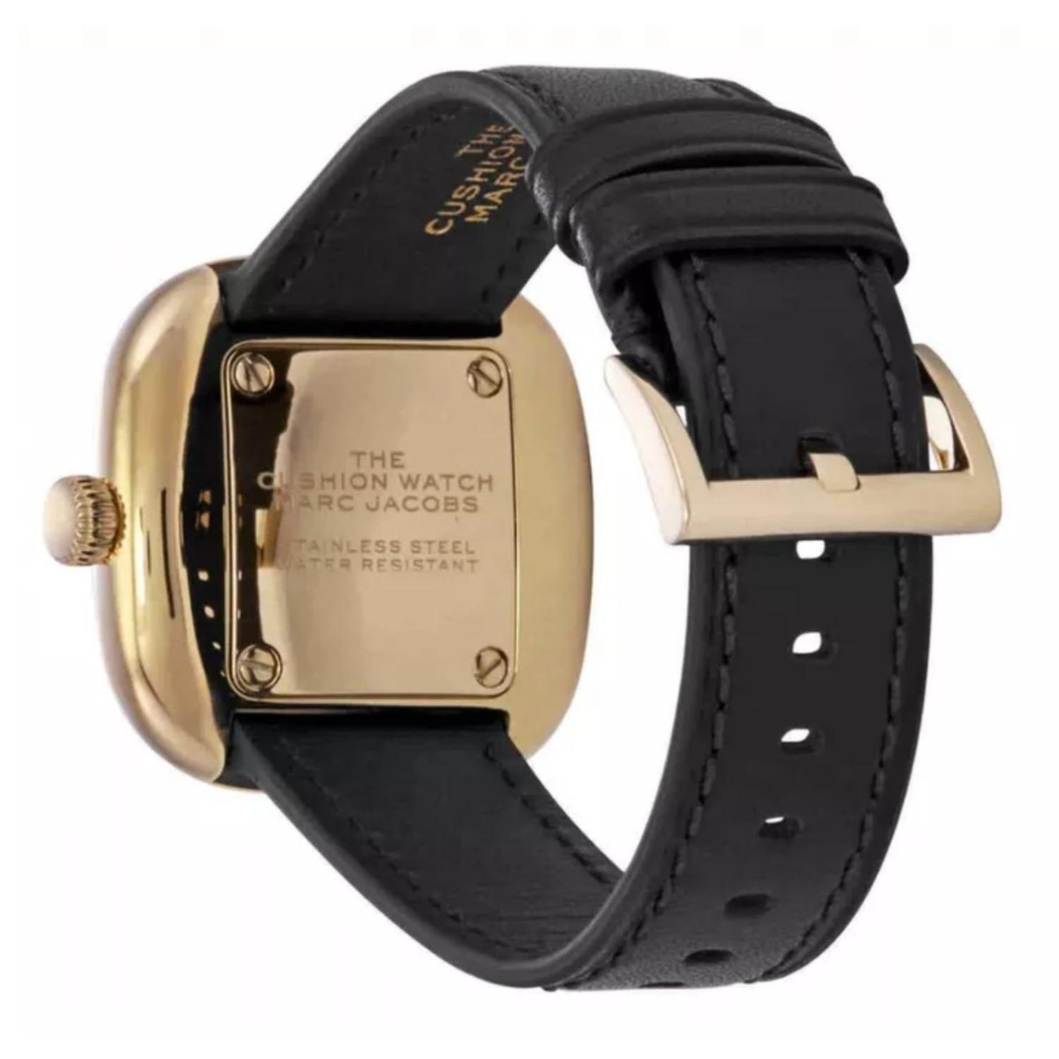 Marc Jacobs The Cushion Dorado Esfera Negra Mujer-3