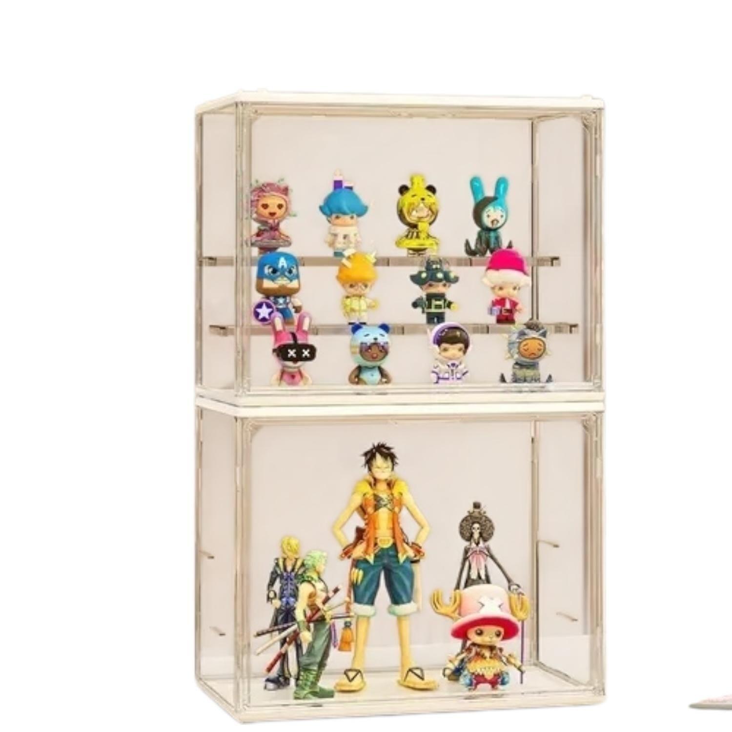 Pack 5 Caja Organizadora Con Repisa Removible Apilable-7