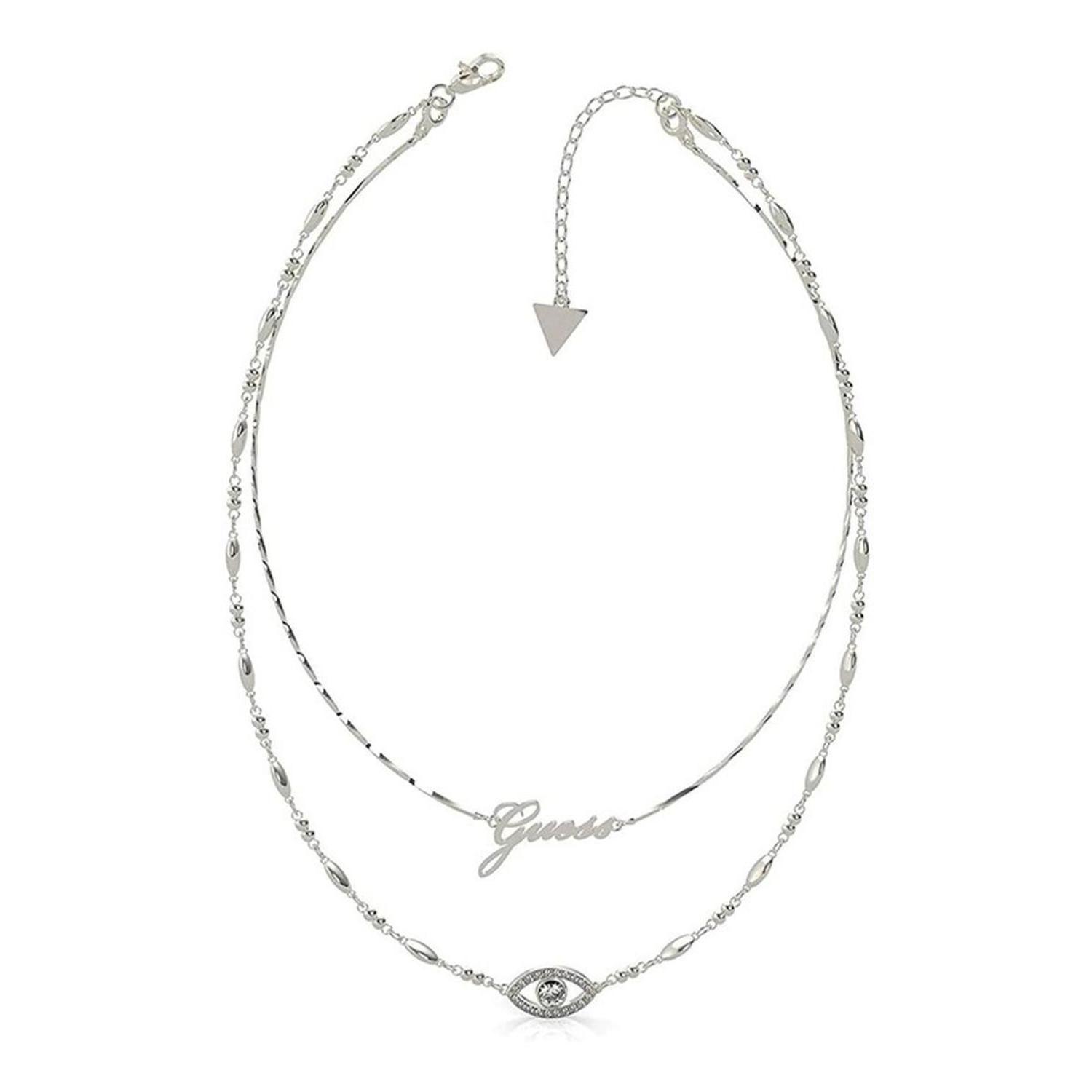 Collar Guess Ojo Get Lucky Ubn29000 Plateado-0